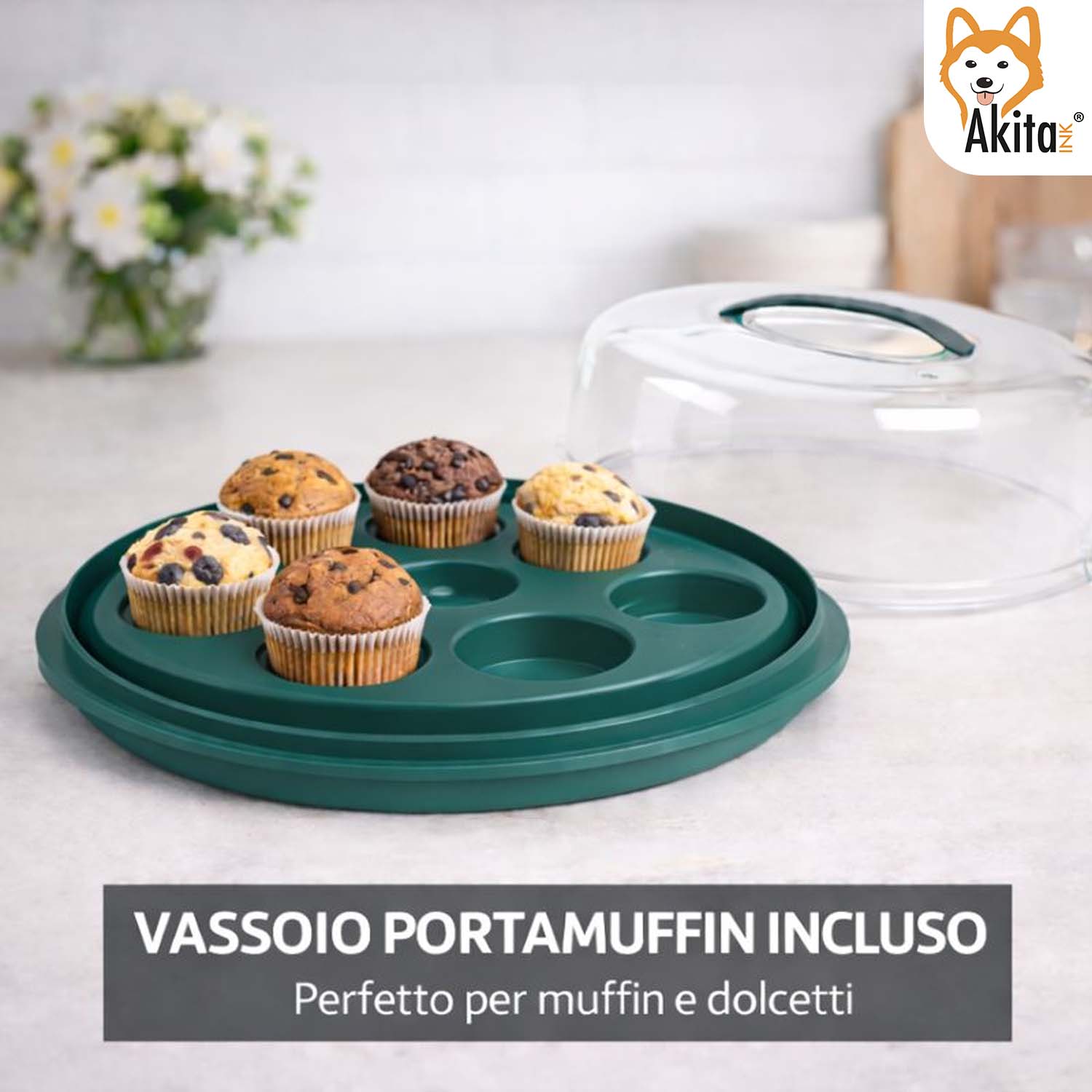 Porta Torta con Coperchio e Manico 28 cm foto 4