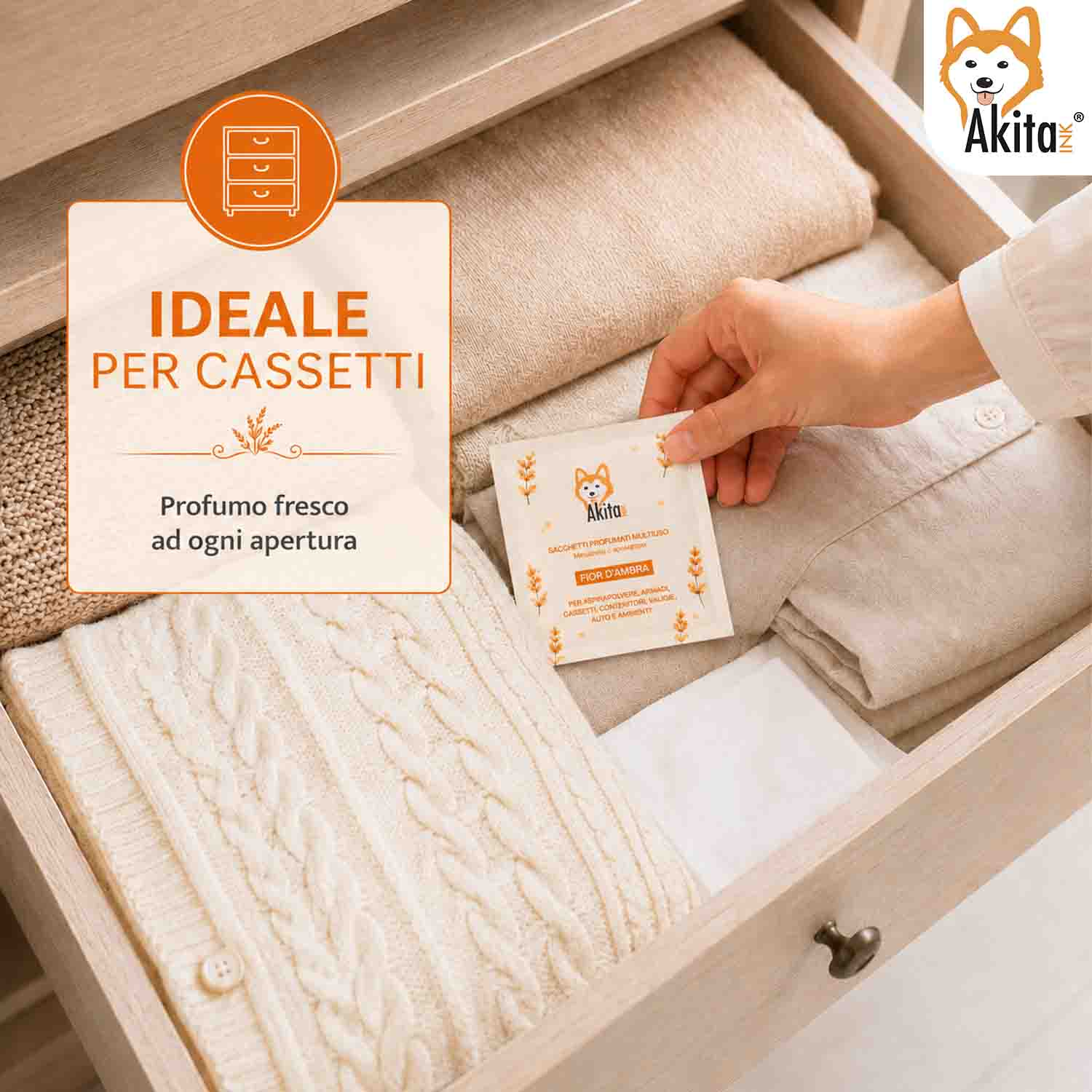 Set 6 Sacchetti Profumati Fior d Ambra per Armadi e Cassetti foto 4