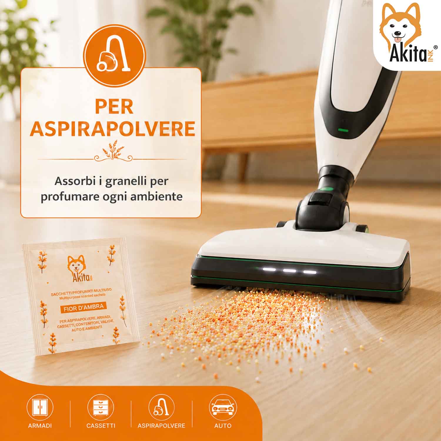 Set 6 Sacchetti Profumati Fior d Ambra per Armadi e Cassetti foto 5