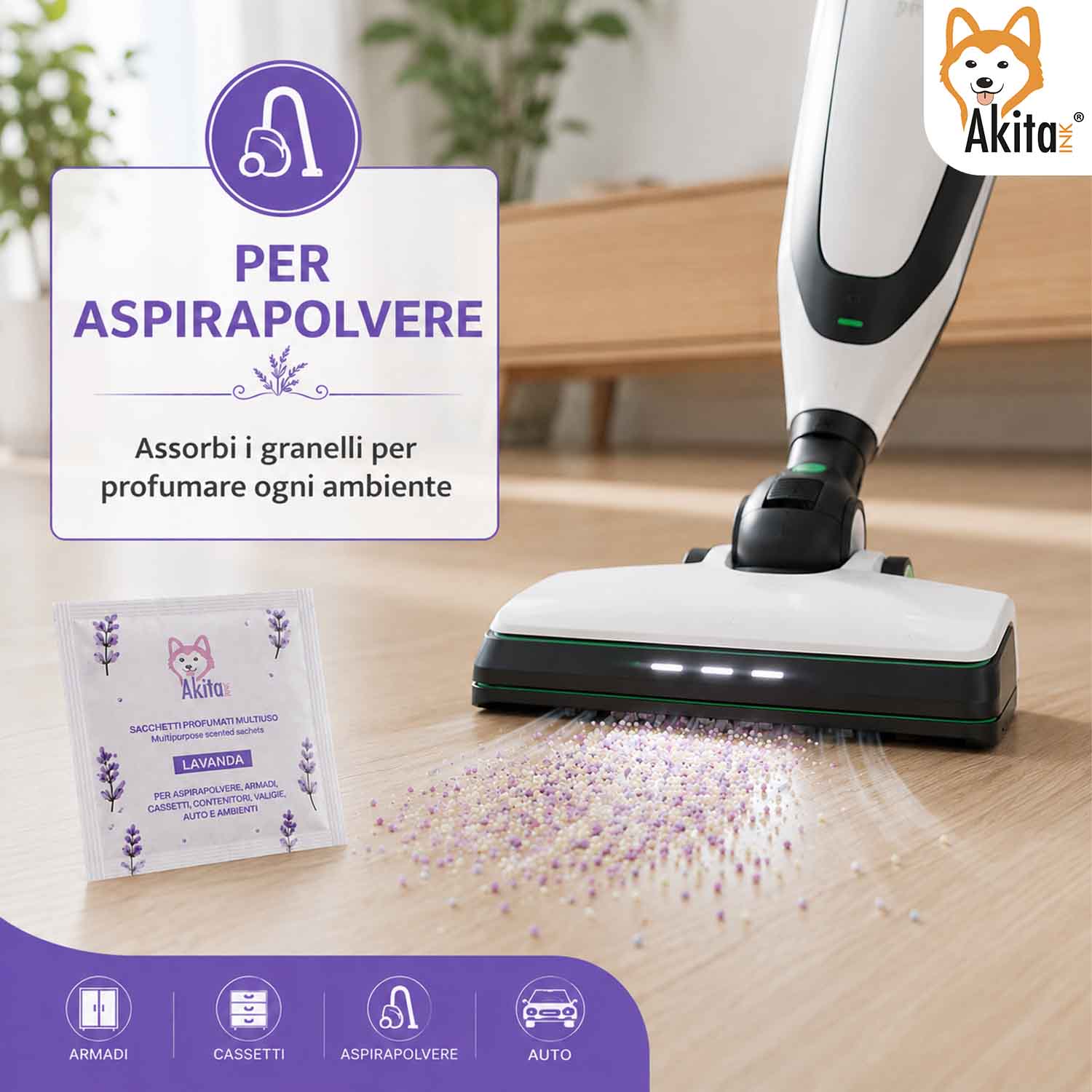 Set 6 Sacchetti Profumati Lavanda per Armadi e Cassetti foto 4