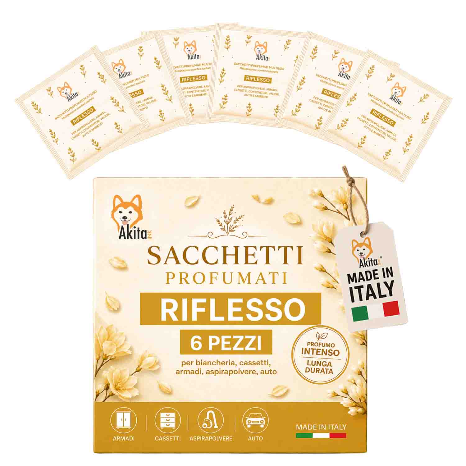 Set 6 Sacchetti Profumati Riflesso per Armadi e Cassetti foto 2