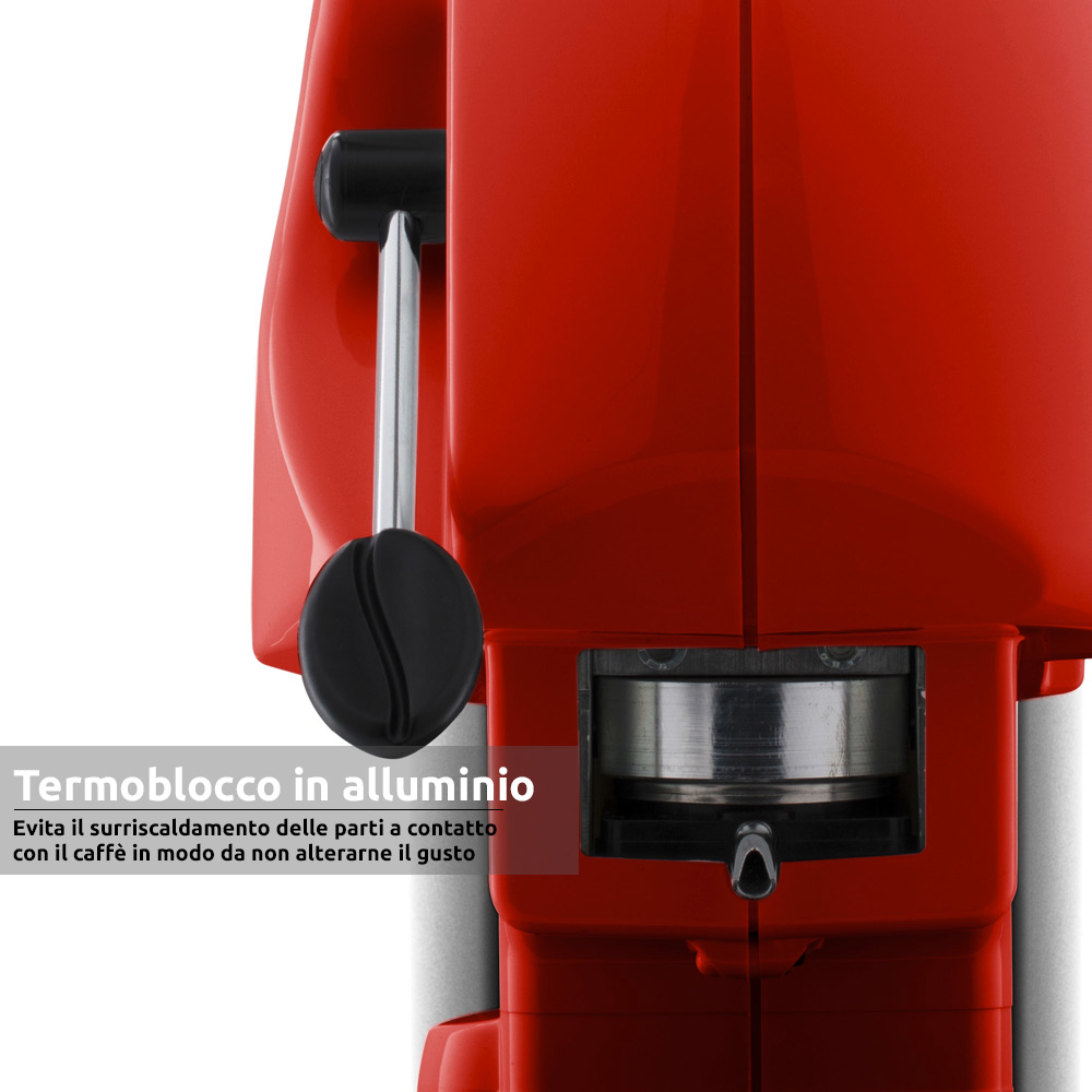 Frog revolution macchina da caffe' a cialde rosso 650W con 60 cialde in omaggio foto 4