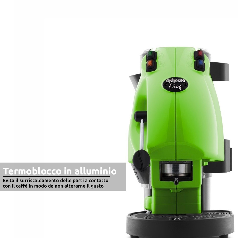 Frog revolution macchina da caffe' a cialde verde 650W con 60 cialde in omaggio foto 4