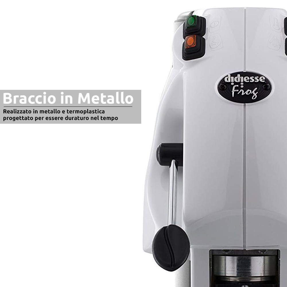 Frog revolution macchina da caffe' a cialde bianco 650W con 60 cialde in omaggio foto 3