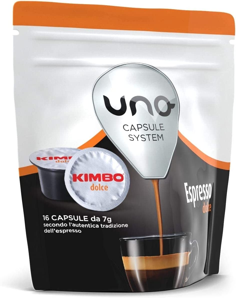 Kimbo capsule di caff espresso dolce, kimbo uno system 192 capsule.