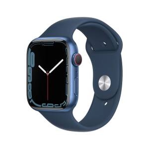 Apple watch serie 7 cell 45mm blue aluminium case/abyss blue sport band ita mkjt3ty/a