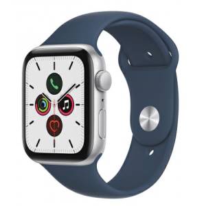 Apple watch se 44mm silver aluminium case/abyss blue sport band eu mkq43vr/a