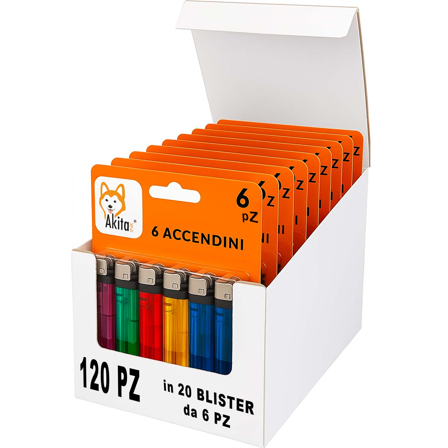 Set da 120 Accendini - Accendino a gas Plastica a Colori foto 2