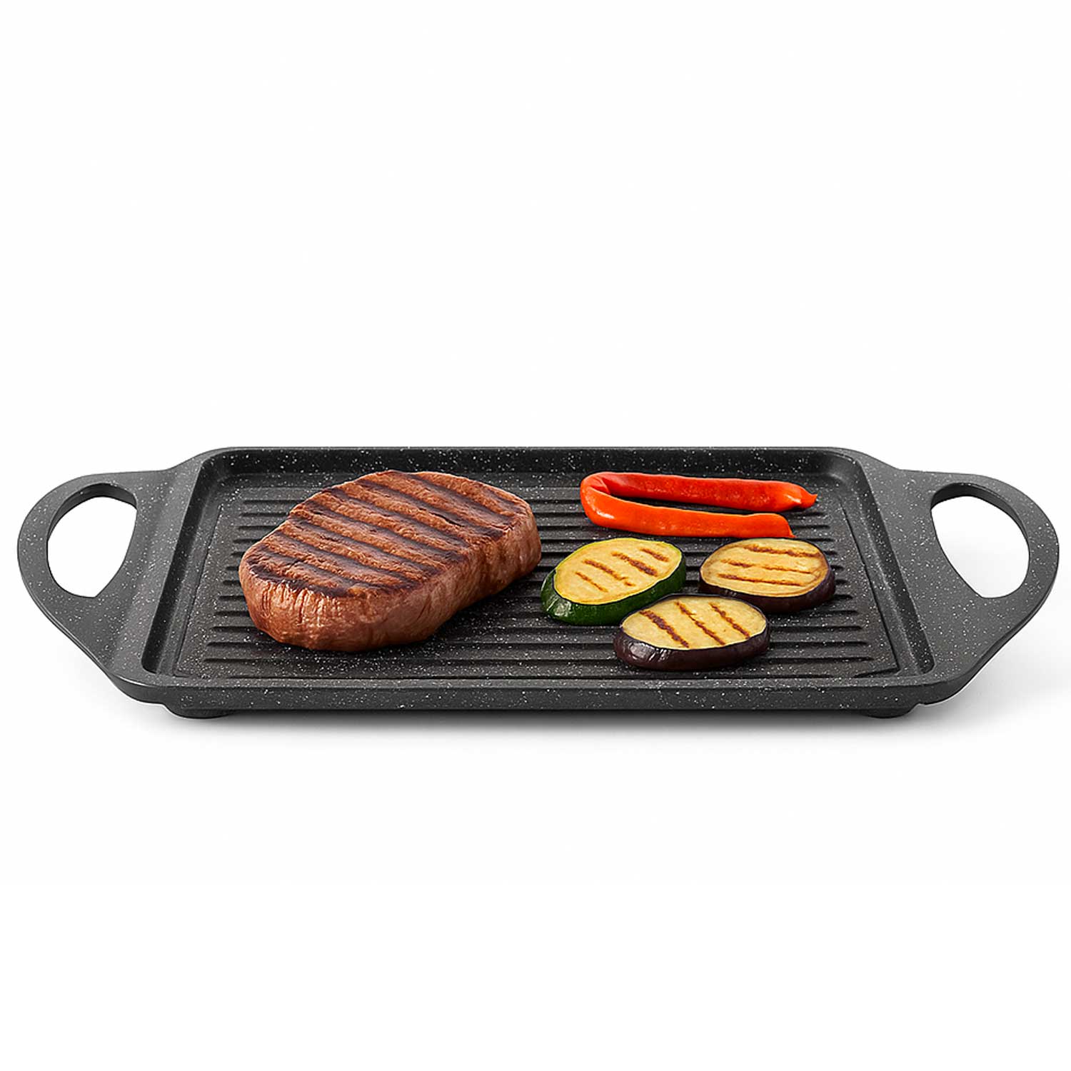 Piastra bbq 28x36 cm effetto pietra induzione.