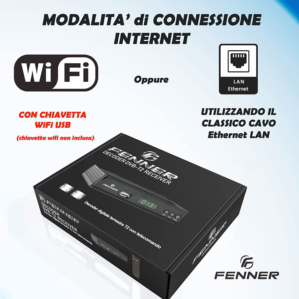 Decoder DVB-T2 HD 1080p Digitale terrestre autosintonizzazione HDMI HEVC H265 foto 5