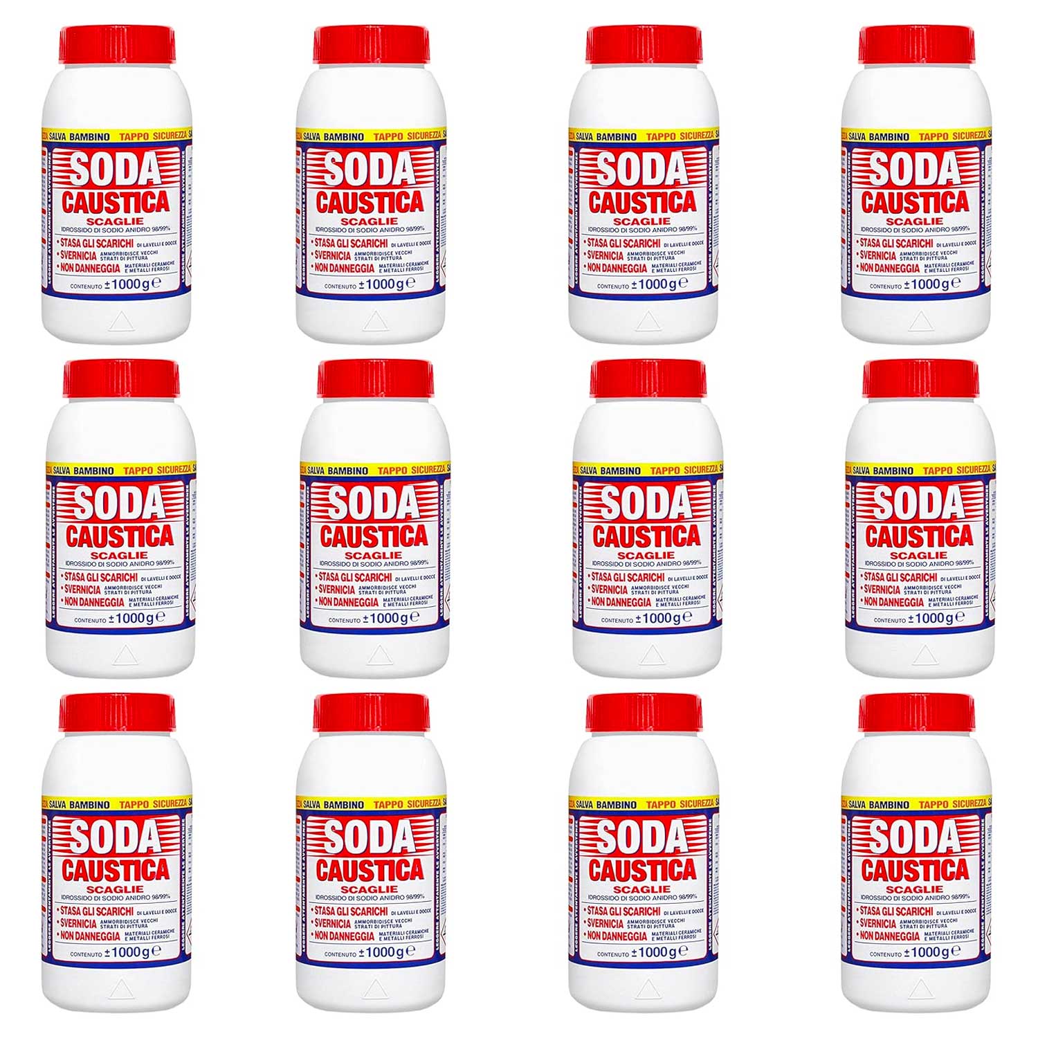 Marten 12 kg Soda Caustica a Scaglie per Uso Industriale Domestico Sverniciare foto 2