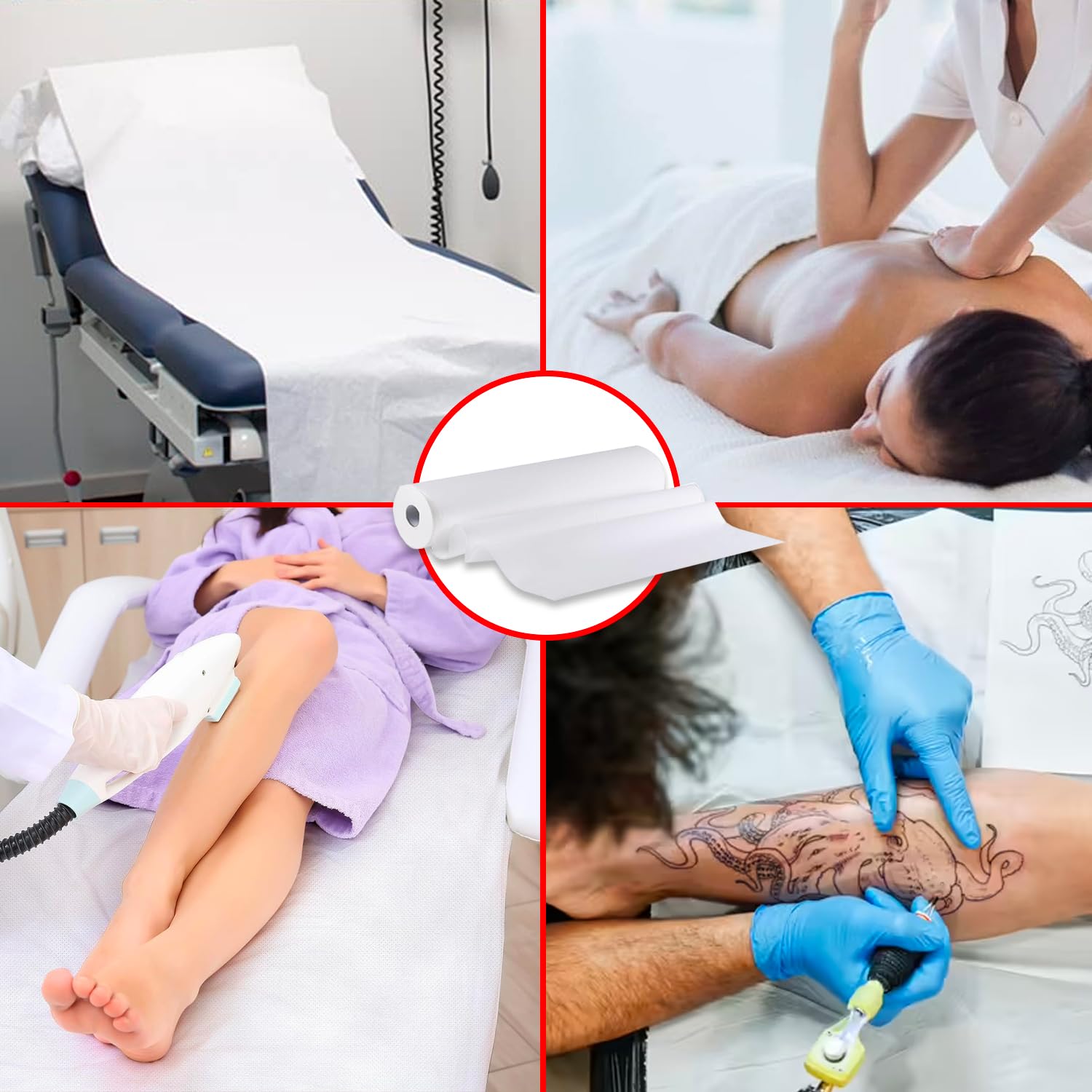 Lenzuolini Medici Monouso - 3 Rotoli Carta Medicale Lettino foto 5