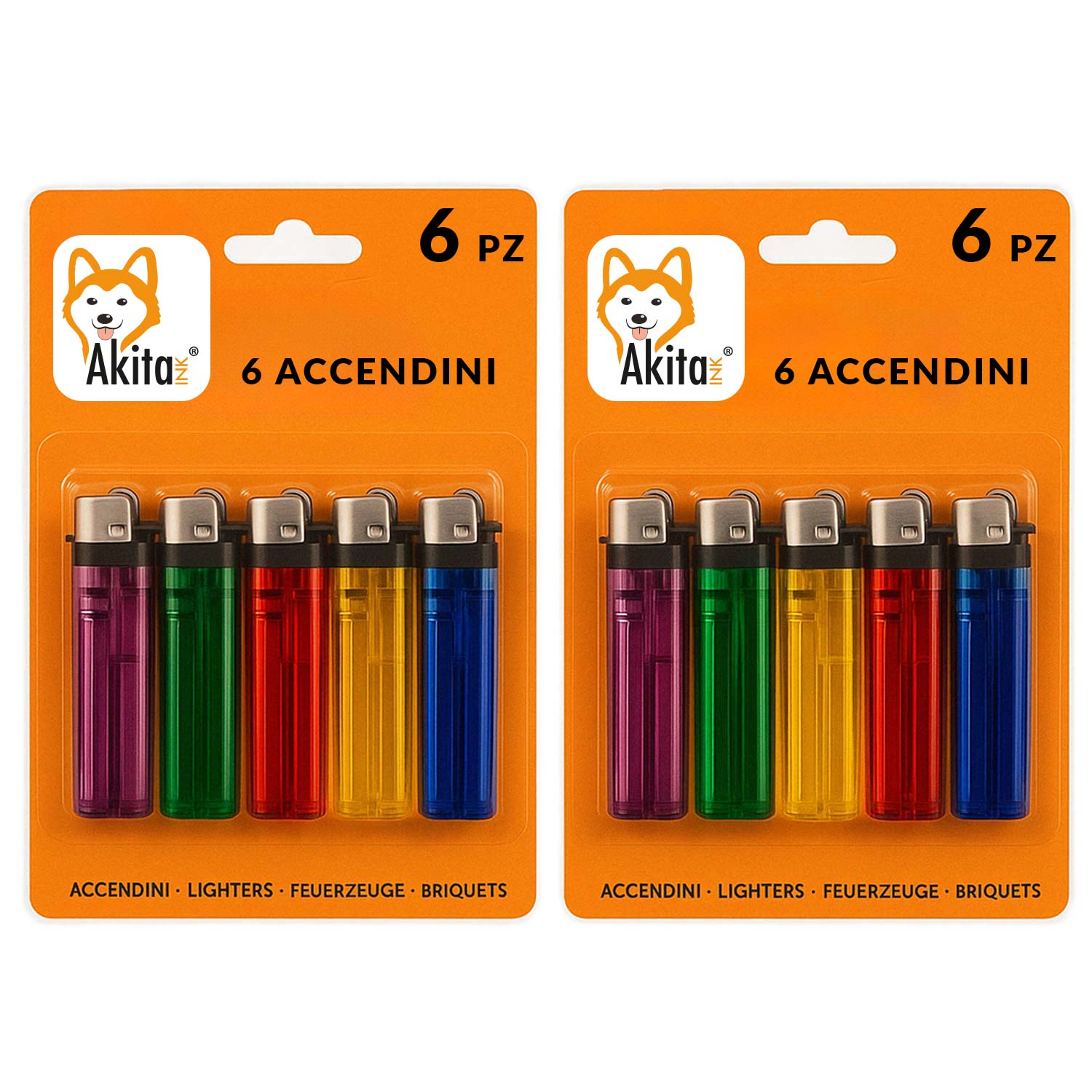 Set da 12 Accendini - Accendino a gas Plastica a Colori foto 2