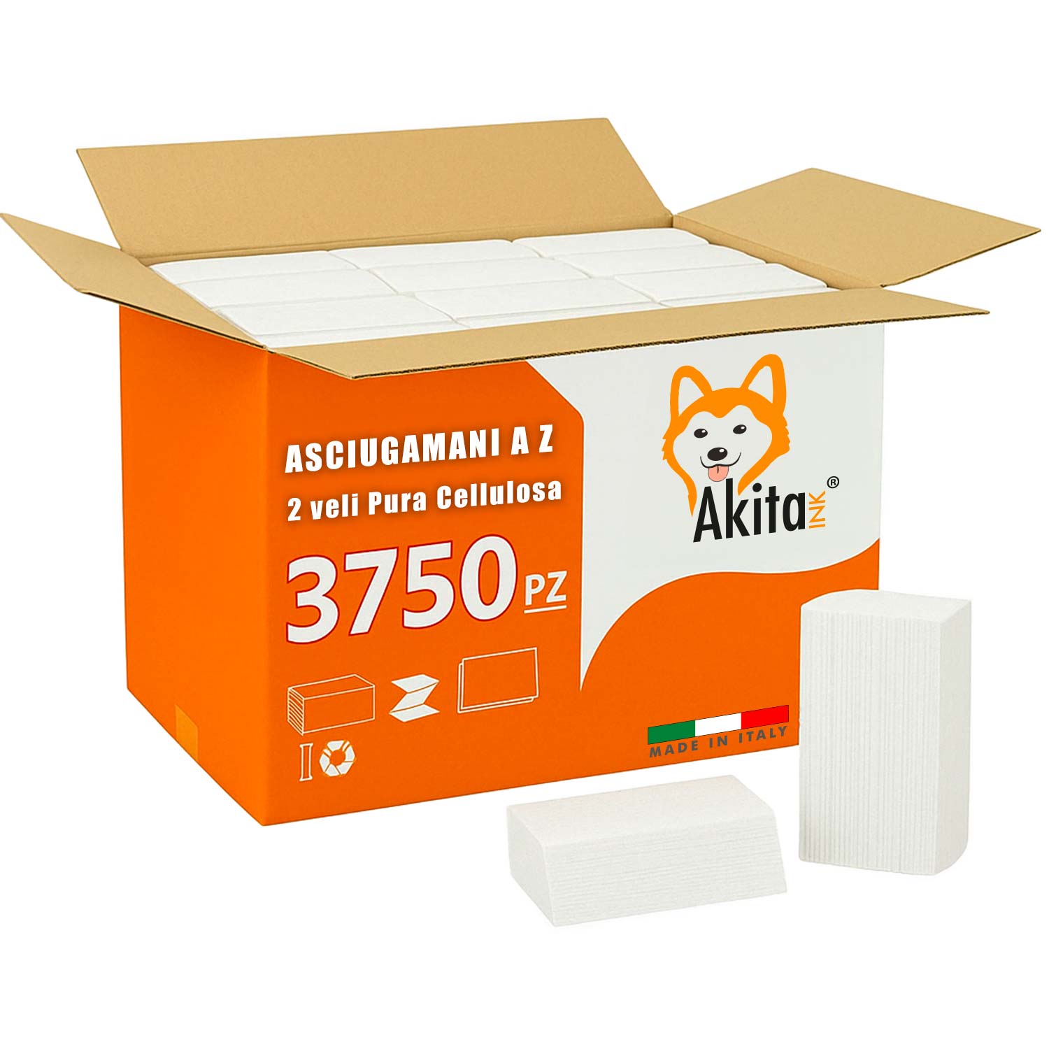 3750 Asciugamani carta piegati a Z per dispenser 25 confezioni da 150 pz foto 2