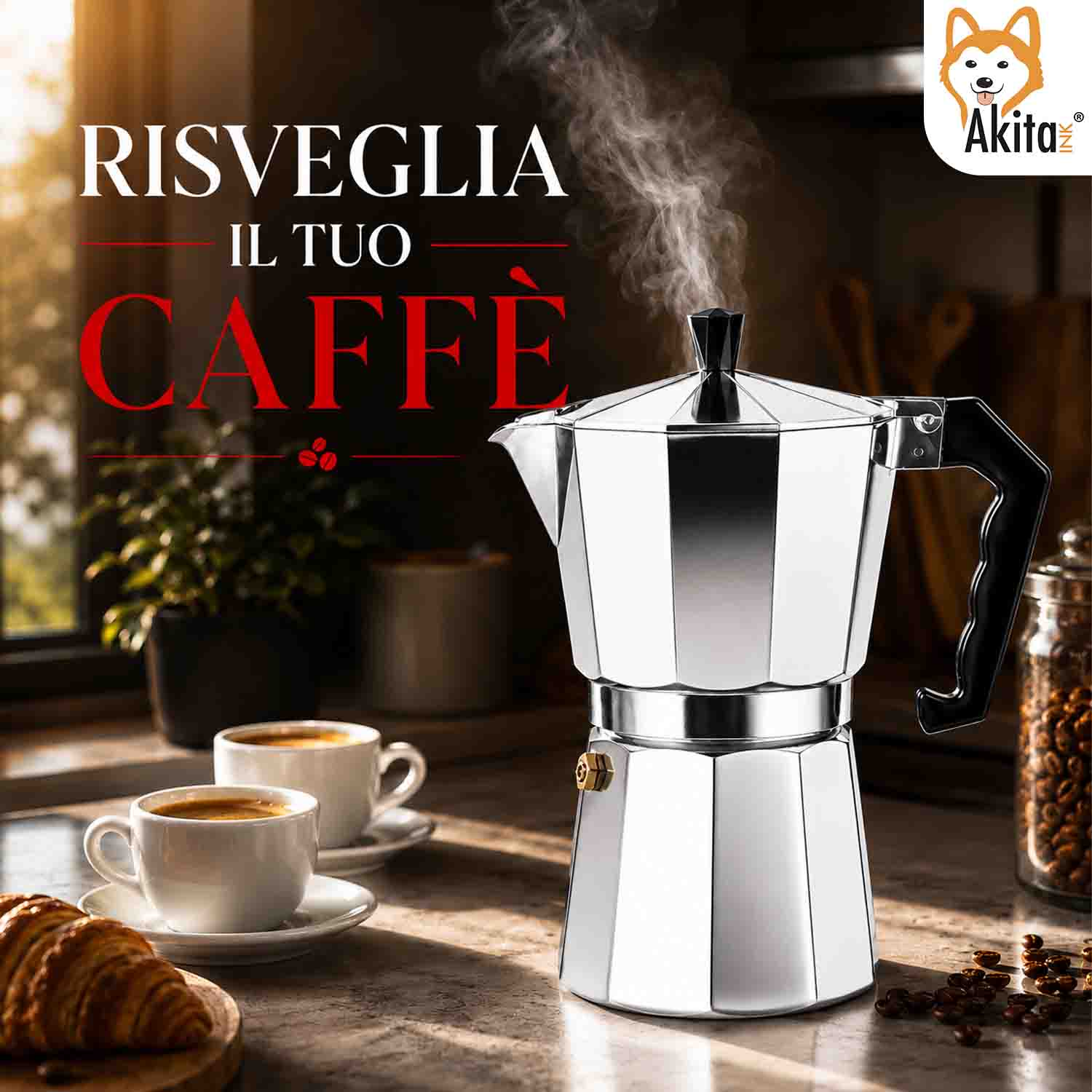 Caffettiera Moka 9 Tazze con Valvola di Sicurezza foto 3