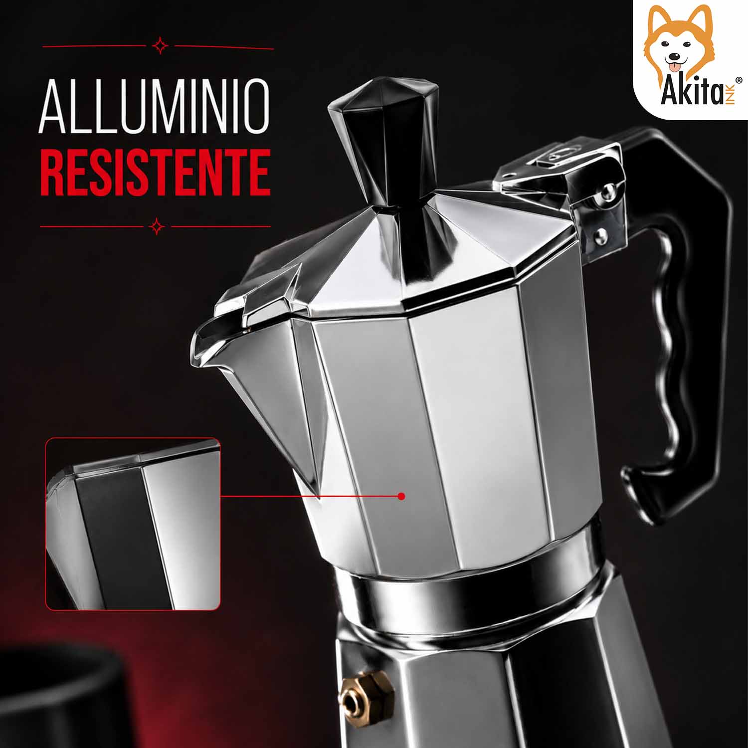 Caffettiera Moka Mezza Tazza con Valvola di Sicurezza foto 3