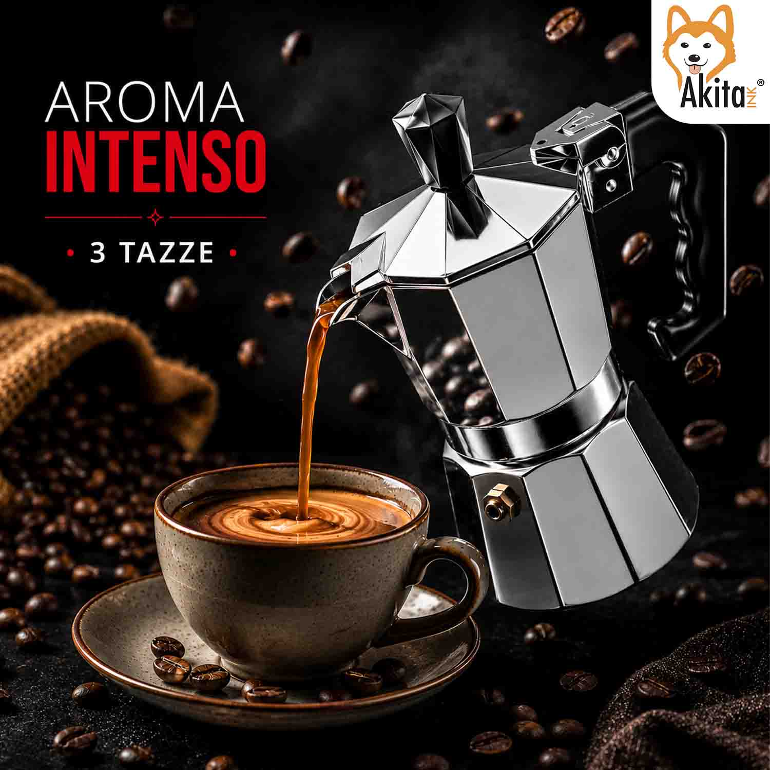 Caffettiera Moka 3 Tazze con Valvola di Sicurezza foto 5