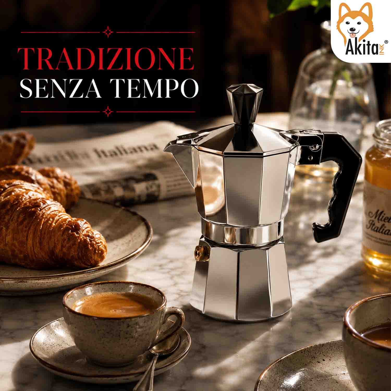 Caffettiera Moka Mezza Tazza con Valvola di Sicurezza foto 4