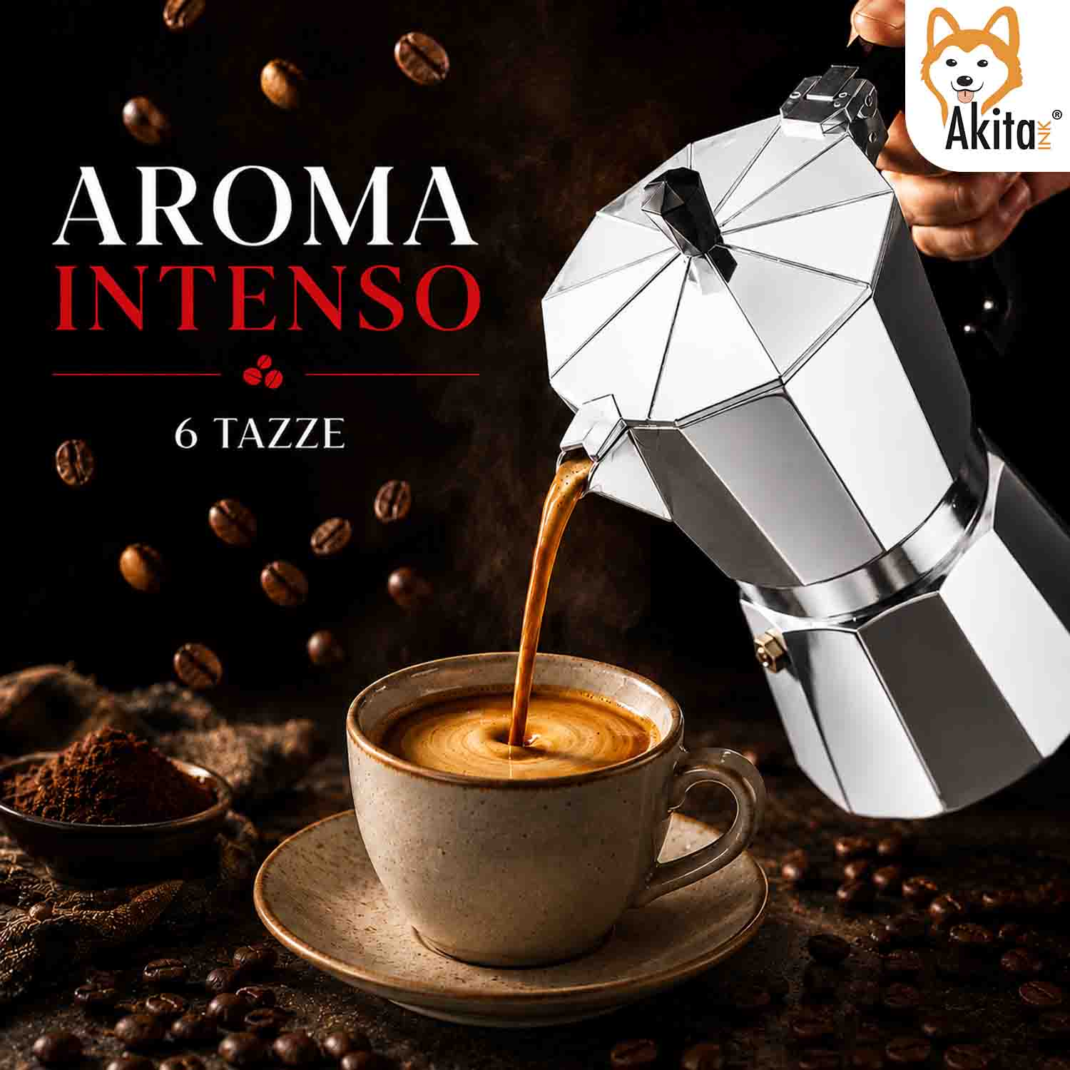 Caffettiera Moka 6 Tazze con Valvola di Sicurezza foto 5