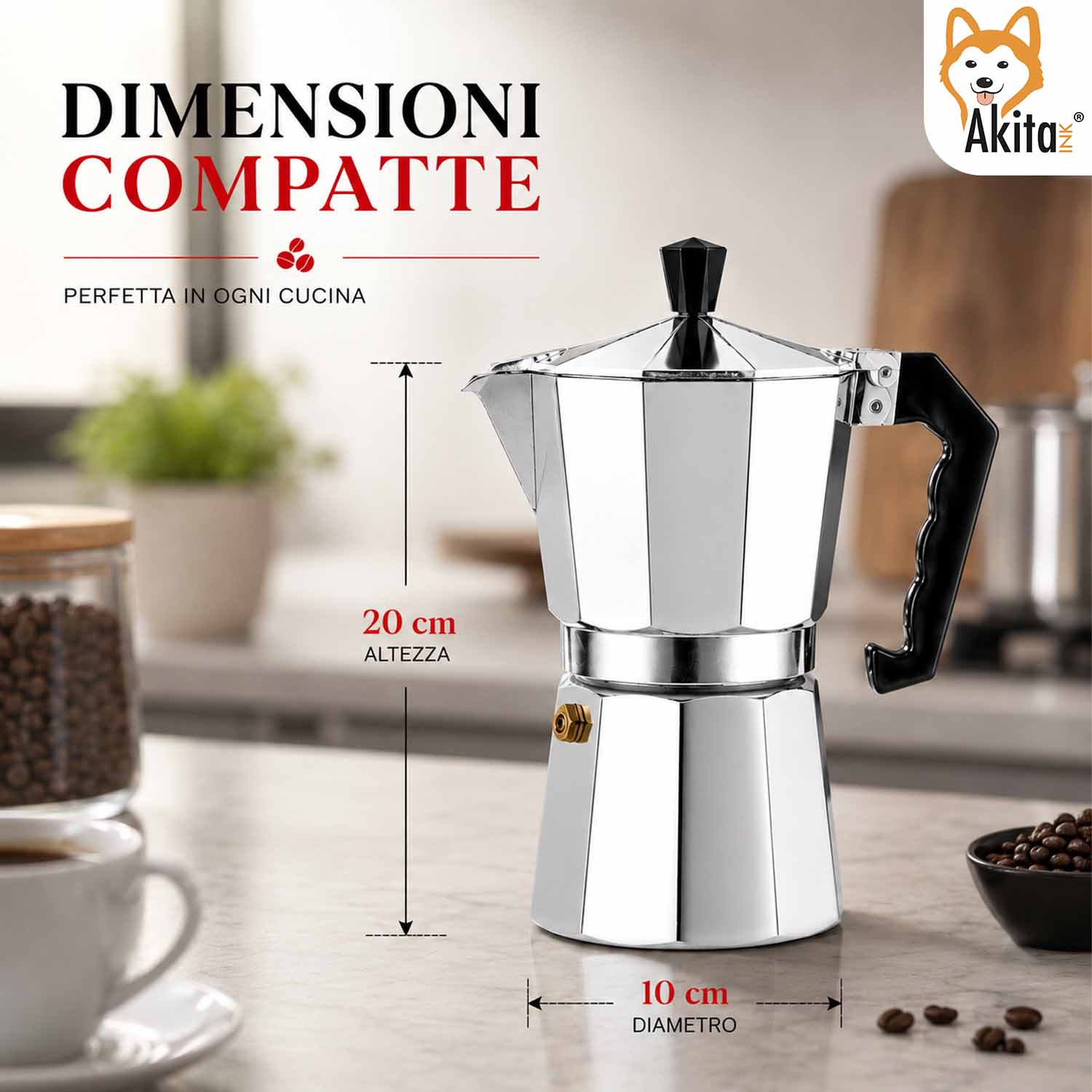 Caffettiera Moka 9 Tazze con Valvola di Sicurezza foto 4