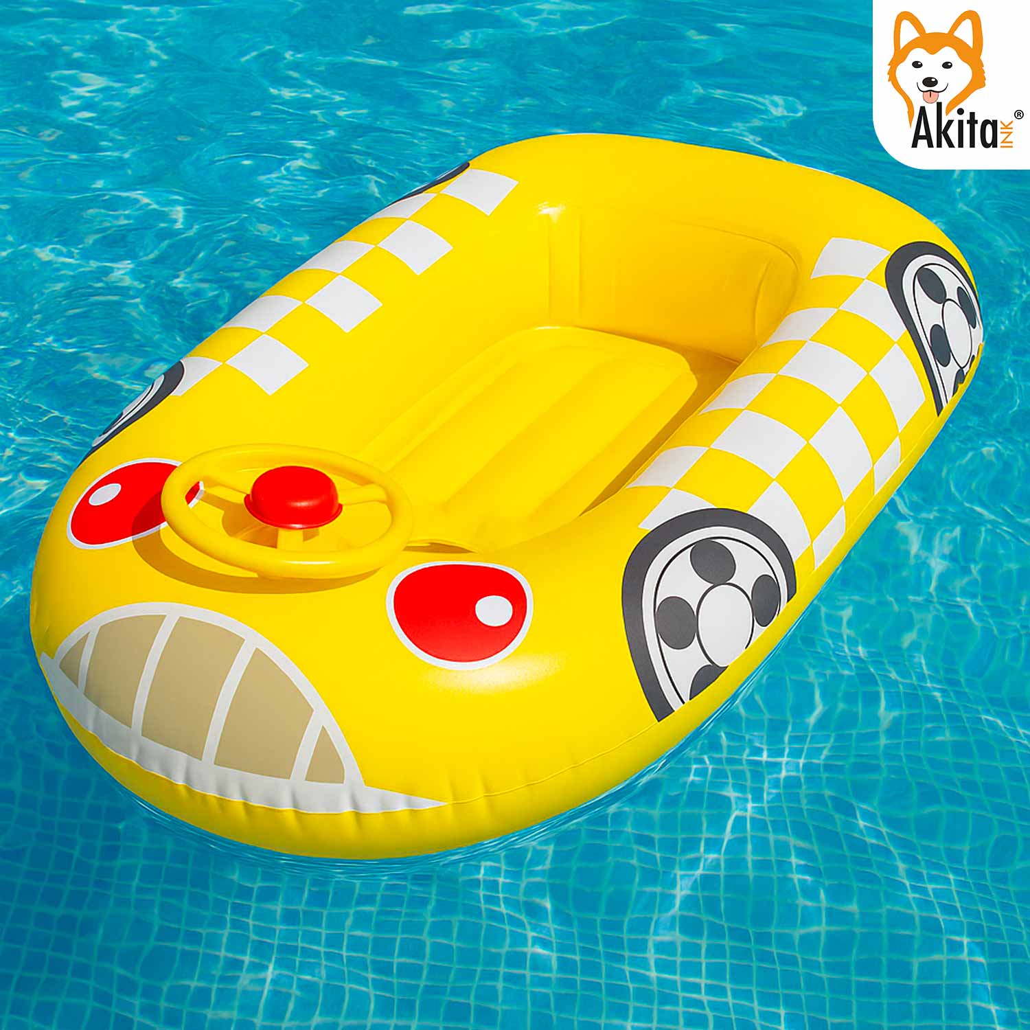 Canotto Bambini 1003cm Gonfiabile con Volante e Fondo Soft foto 3