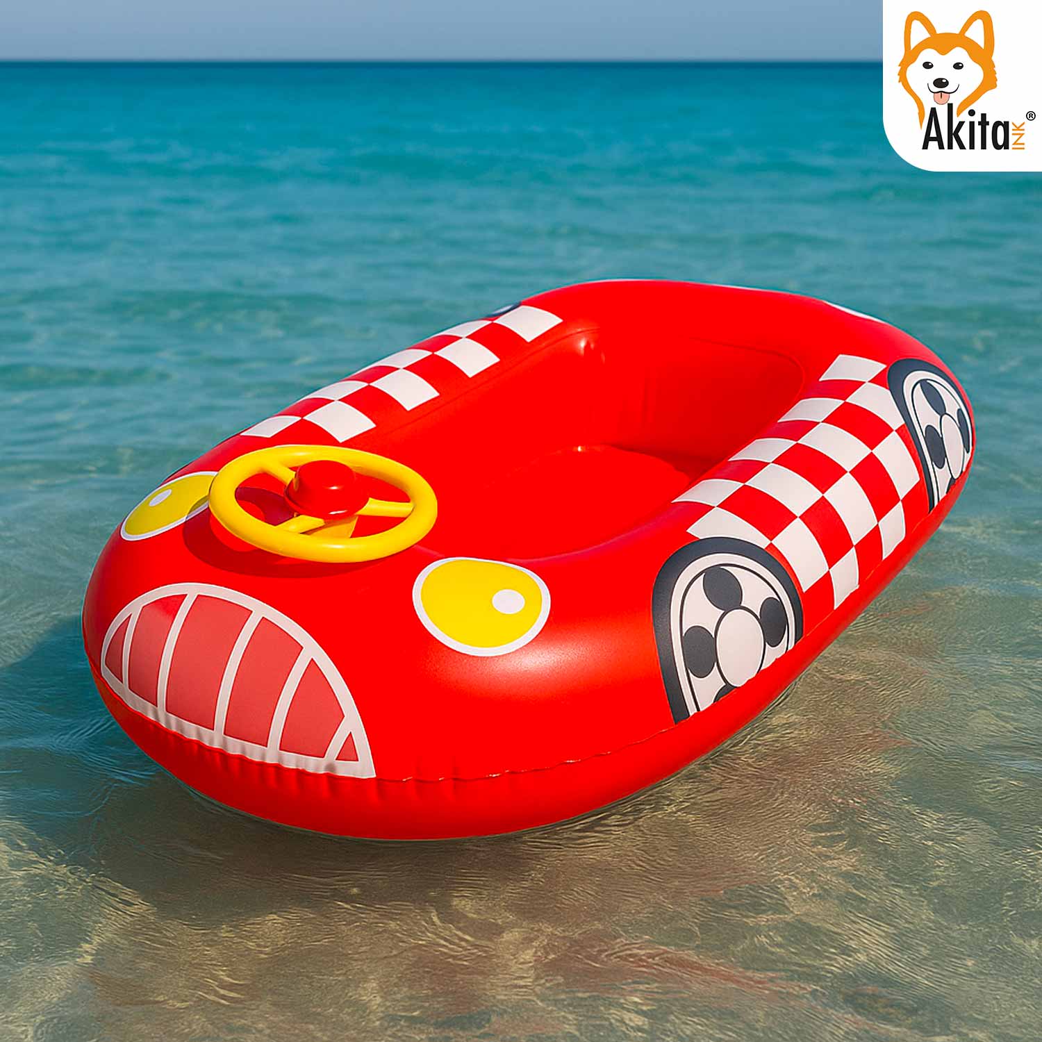 Canotto Bambini 1003cm Gonfiabile con Volante e Fondo Soft foto 4