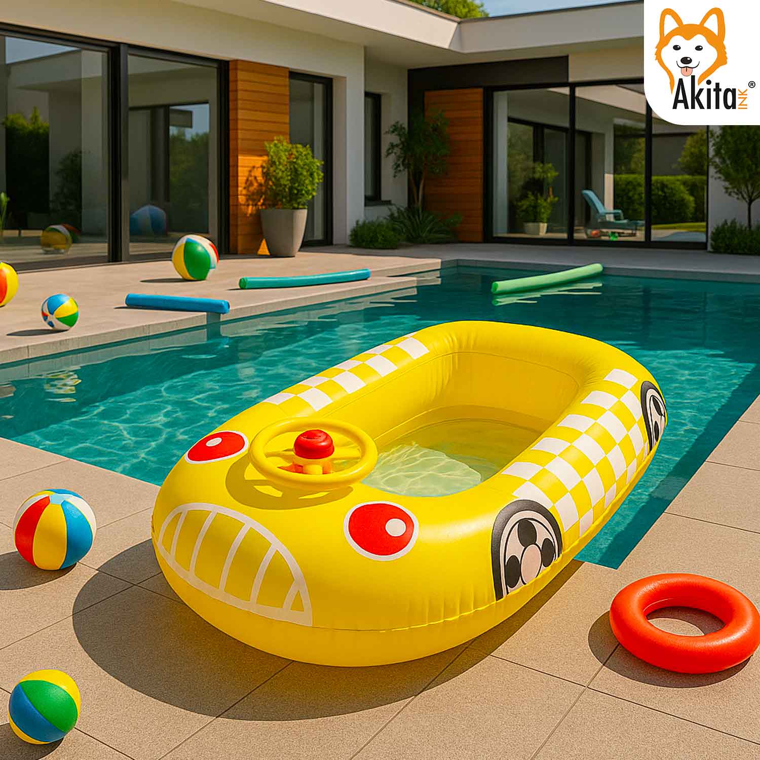 Canotto Bambini 1003cm Gonfiabile con Volante e Fondo Soft foto 5