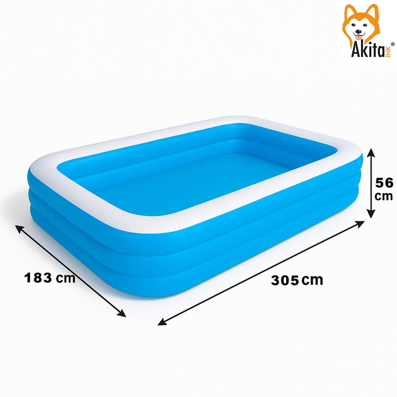 Piscina Gonfiabile 3 Metri per Adulti e Bambini 305x183x56 foto 5