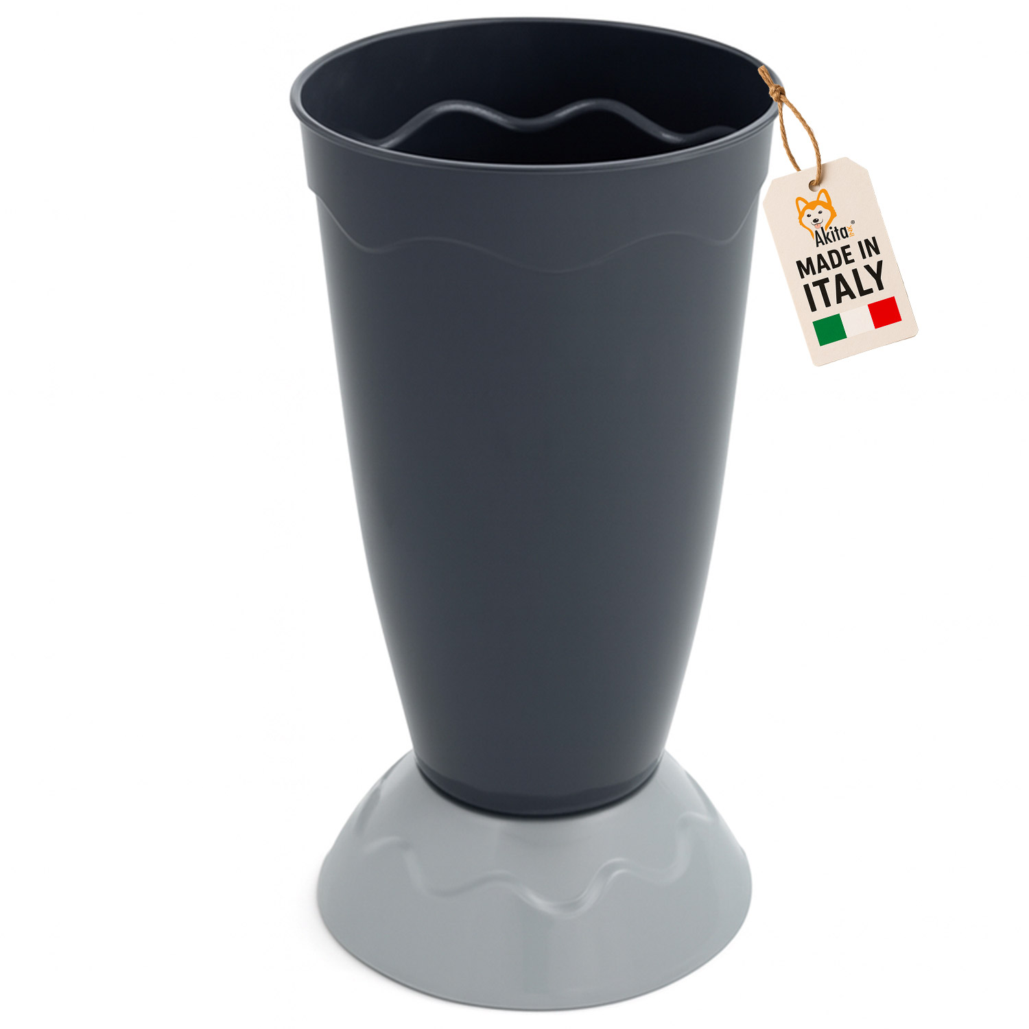 Portaombrelli Vulcano Design Moderno 50cm Grigio scuro foto 2