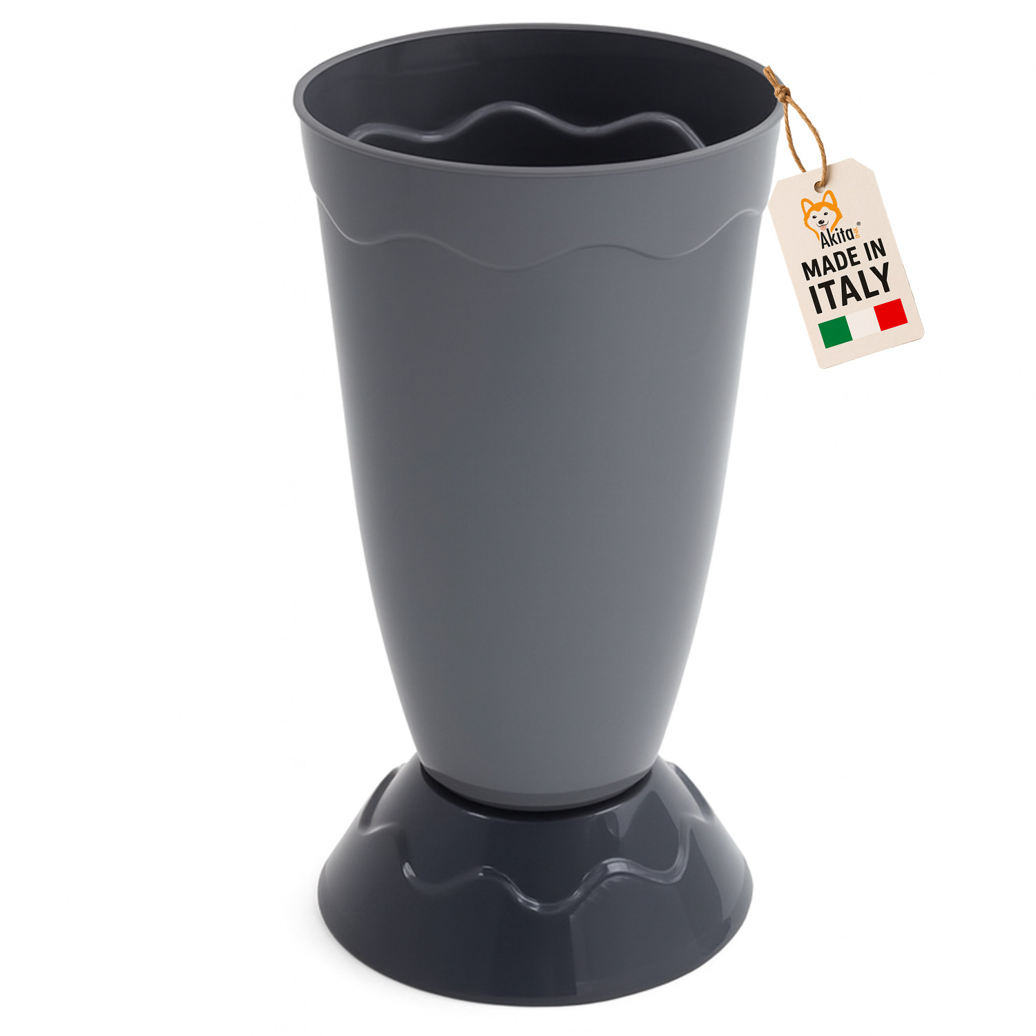 Portaombrelli Vulcano Design Moderno 50cm Grigio foto 2