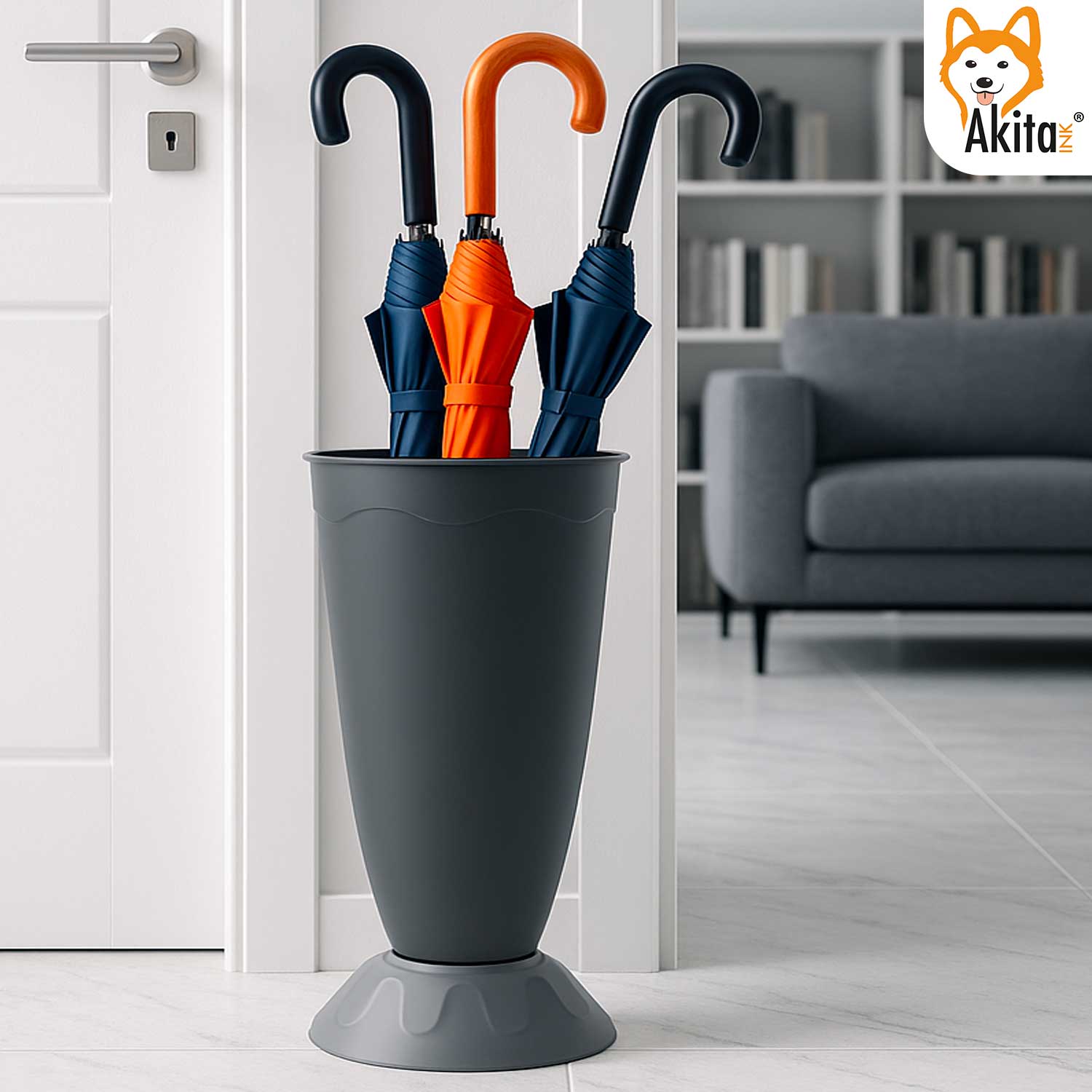 Portaombrelli Vulcano Design Moderno 50cm Bianco foto 4