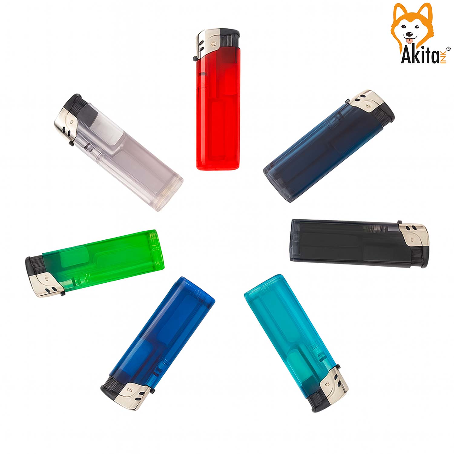 50 Accendini a scatto elettronico Ricaricabili in Box Gas Colorati foto 6