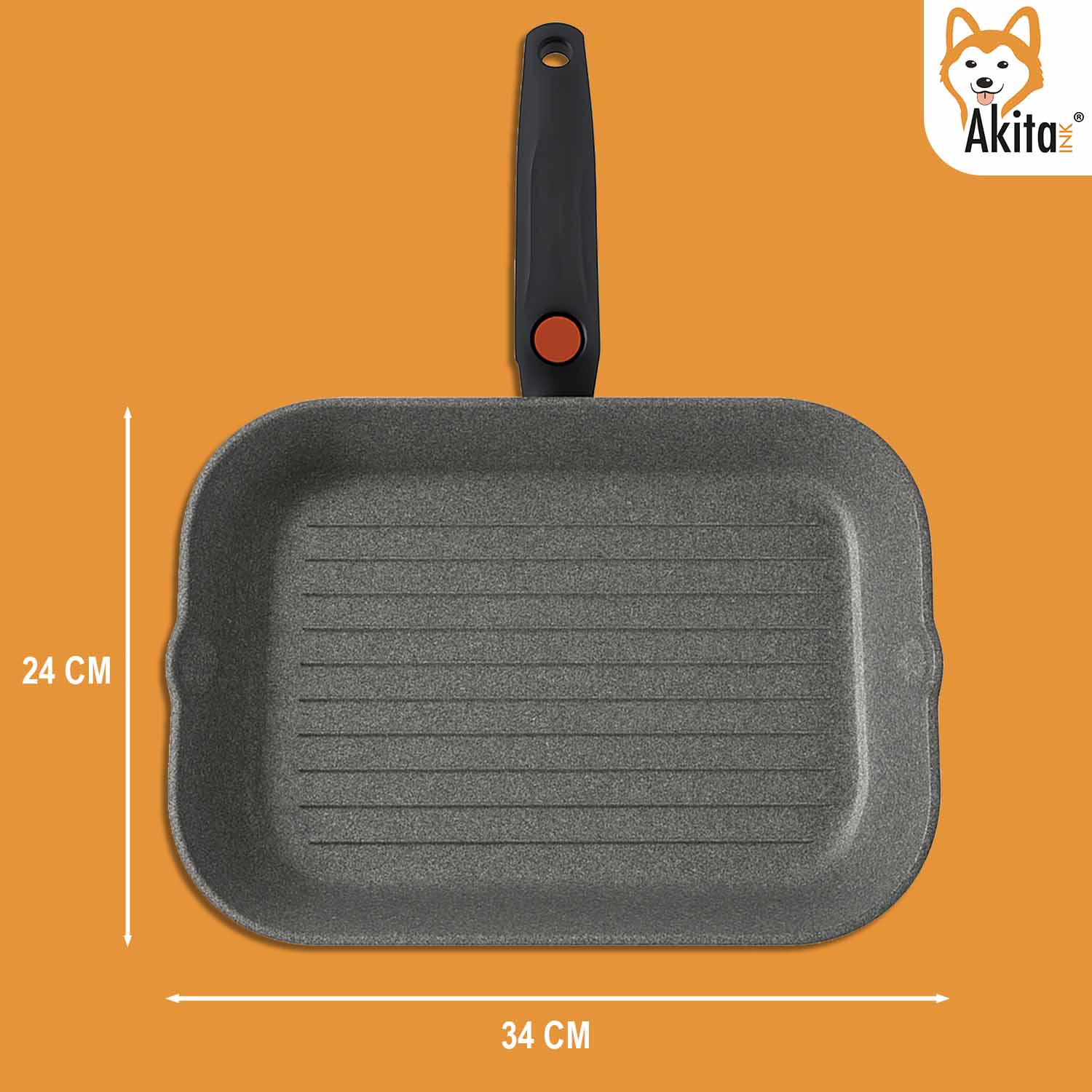 Bistecchiera Stone 34x24 cm Antiaderente Salvaspazio 2 Becchi foto 6