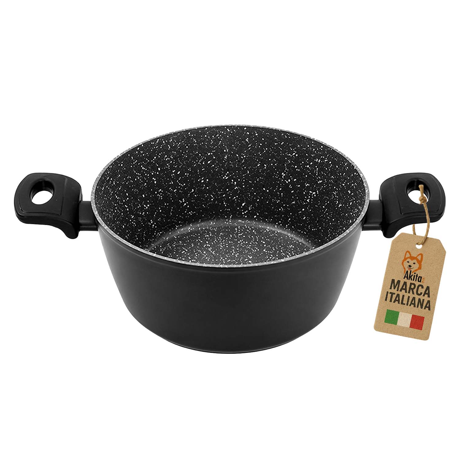 Casseruola Antiaderente 24 cm Induzione 2 Manici foto 2