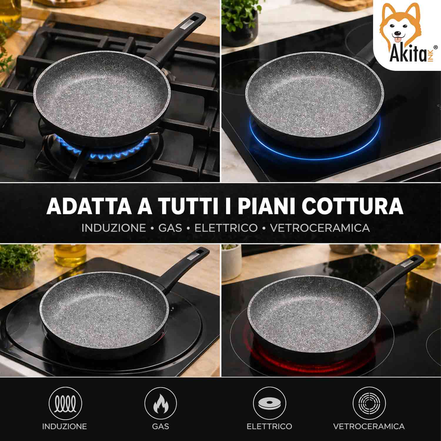 Padella Black 20 cm Induzione Antiaderente foto 4