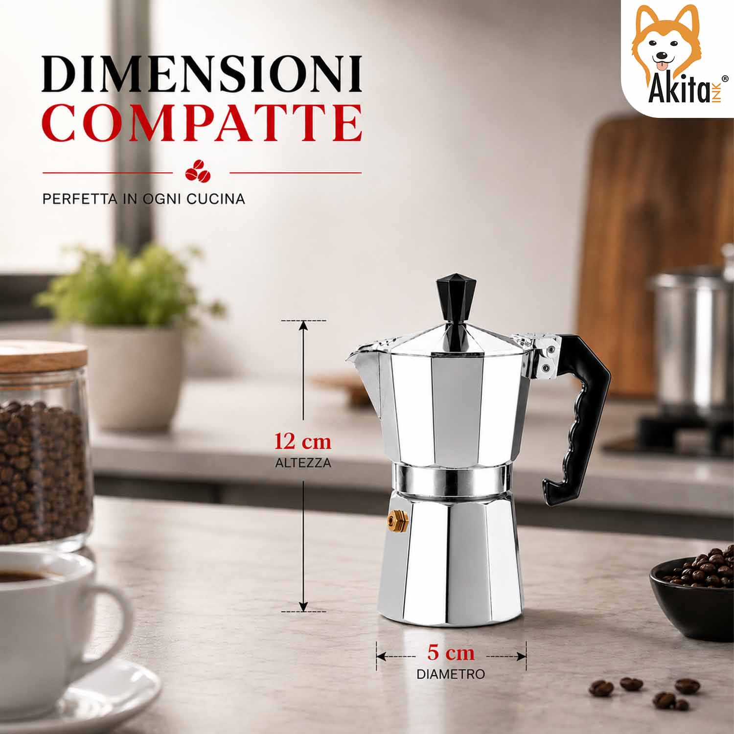 Caffettiera Moka Mezza Tazza con Valvola di Sicurezza foto 5