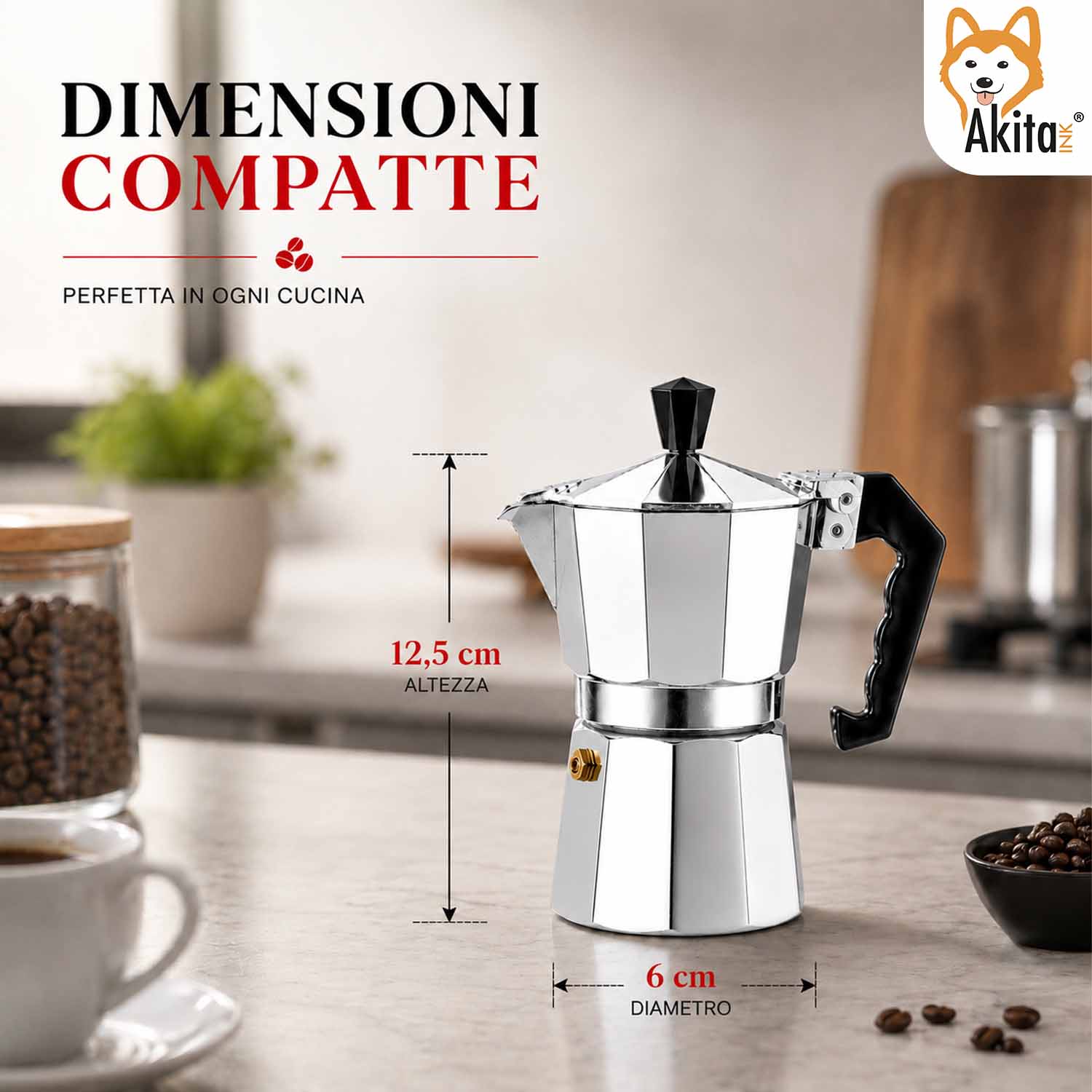 Caffettiera Moka 1 Tazza con Valvola di Sicurezza foto 4