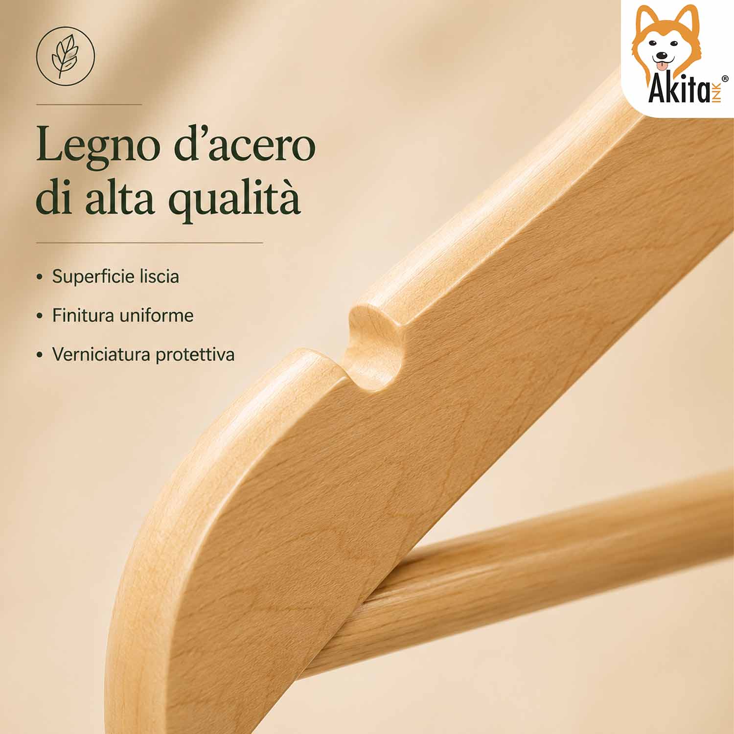 Set 24 Grucce in Legno con Barra Antiscivolo e Gancio 360 foto 4