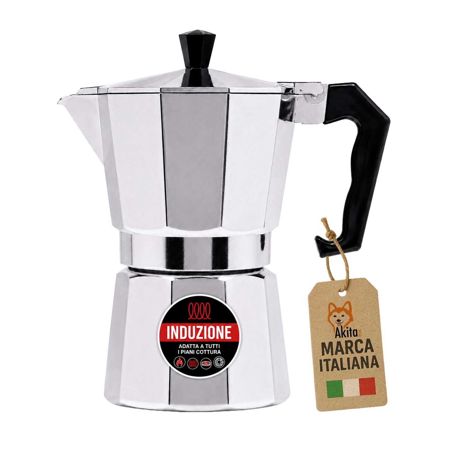 Caffettiera Moka Induzione 6 Tazze Polo foto 2