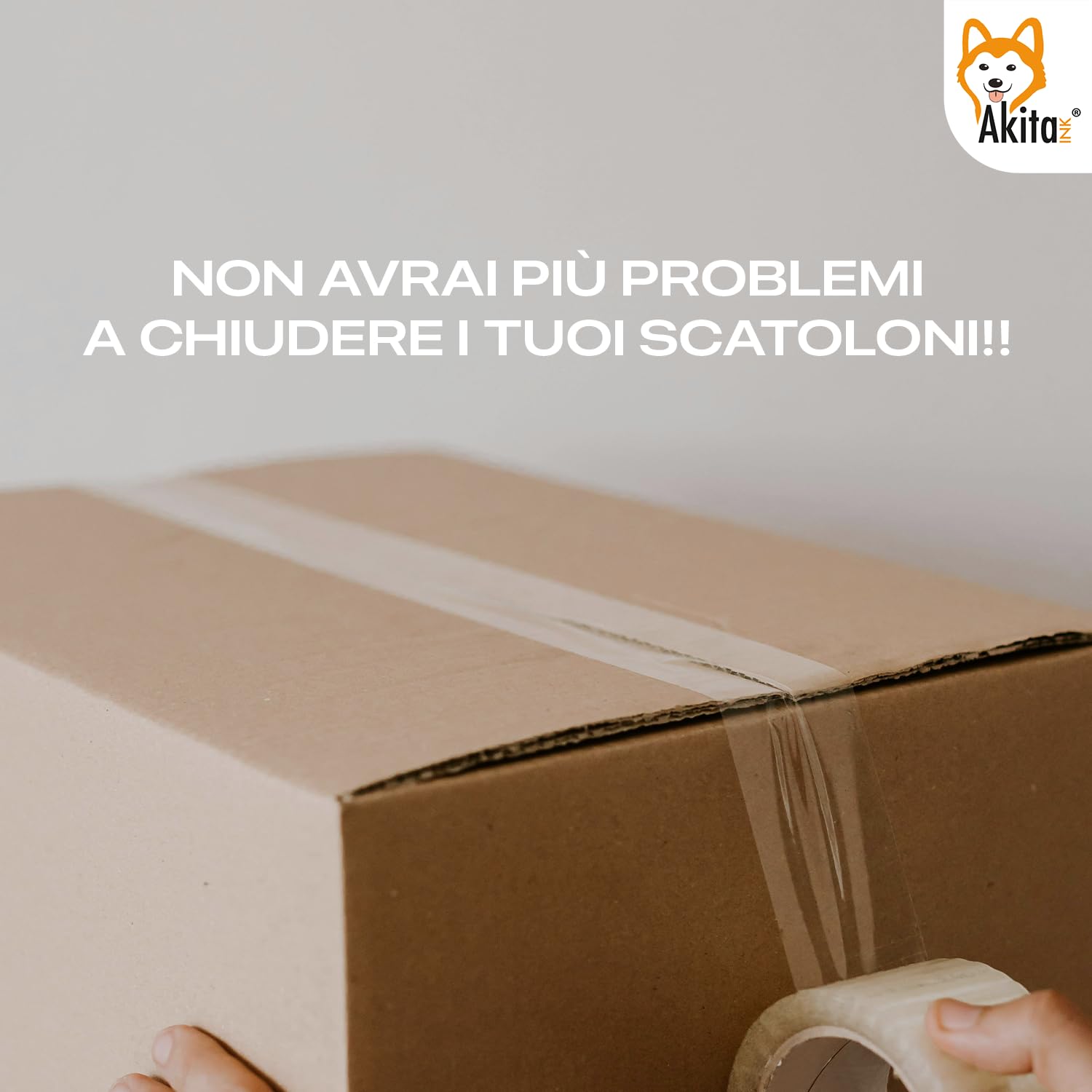 Akitaink Nastro adesivo pacchi imballaggi trasparente 50x66 mt Silenzioso 12 pcs foto 5