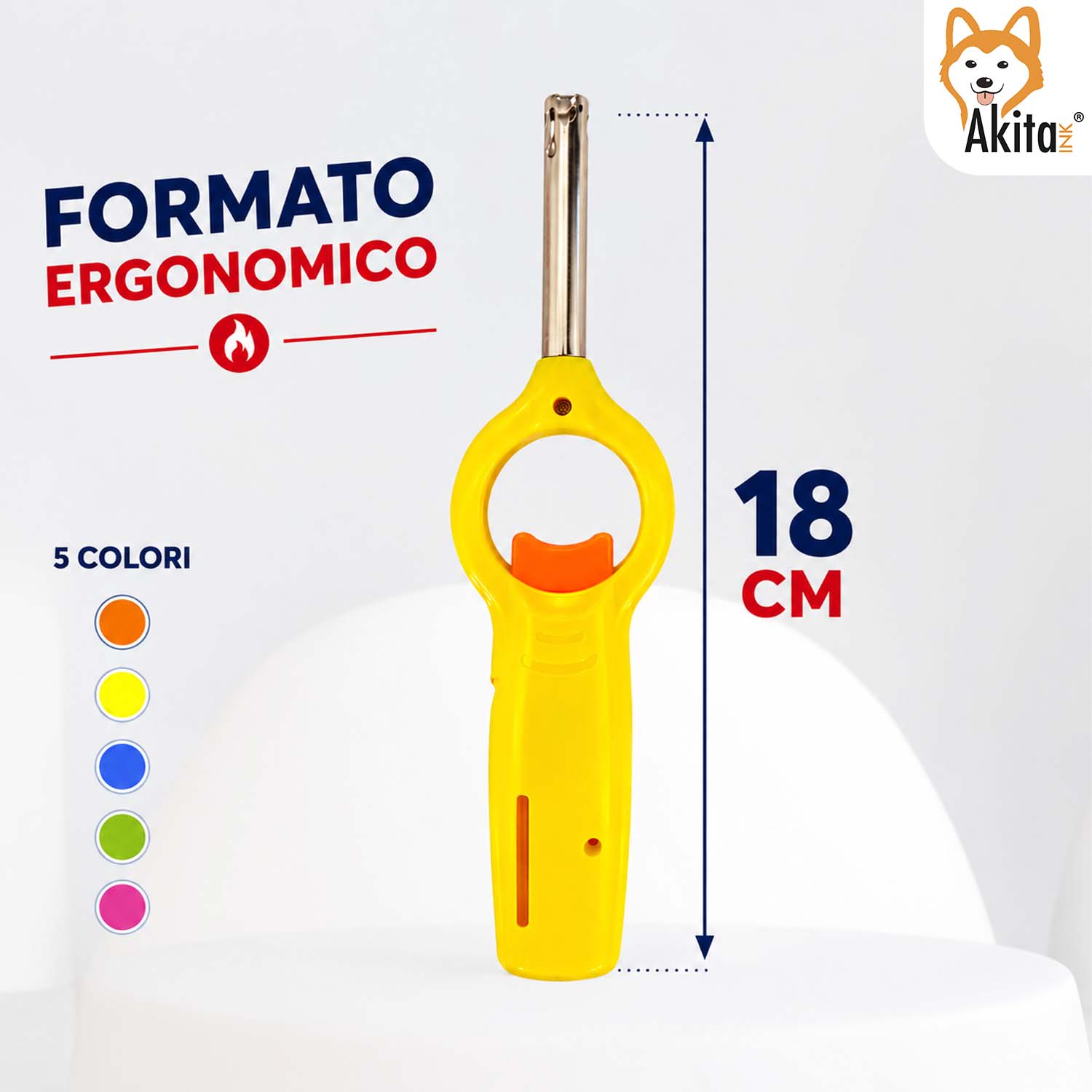 Set 5 Accendigas Ricaricabili Presa Ergonomica Rotonda foto 4