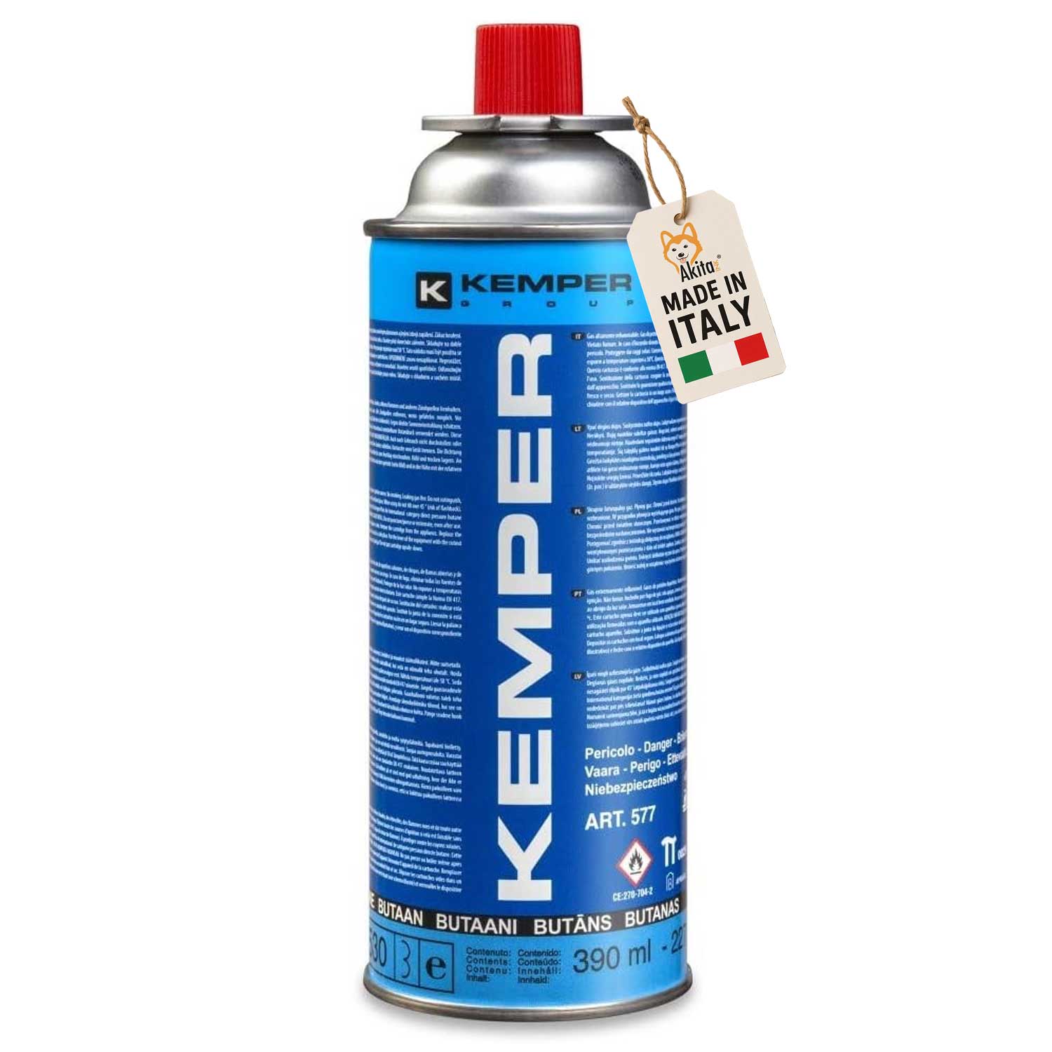 Kemper ricarica butano 220 g per fornello da campeggio a gas.