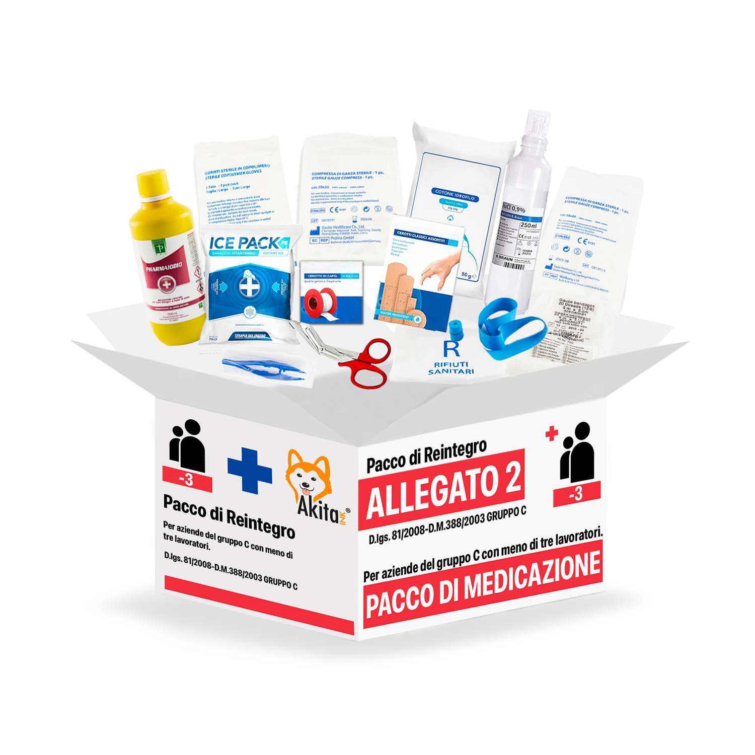 Reintegro cassette pronto soccorso allegato 2 per aziende sotto 3 dipendenti.