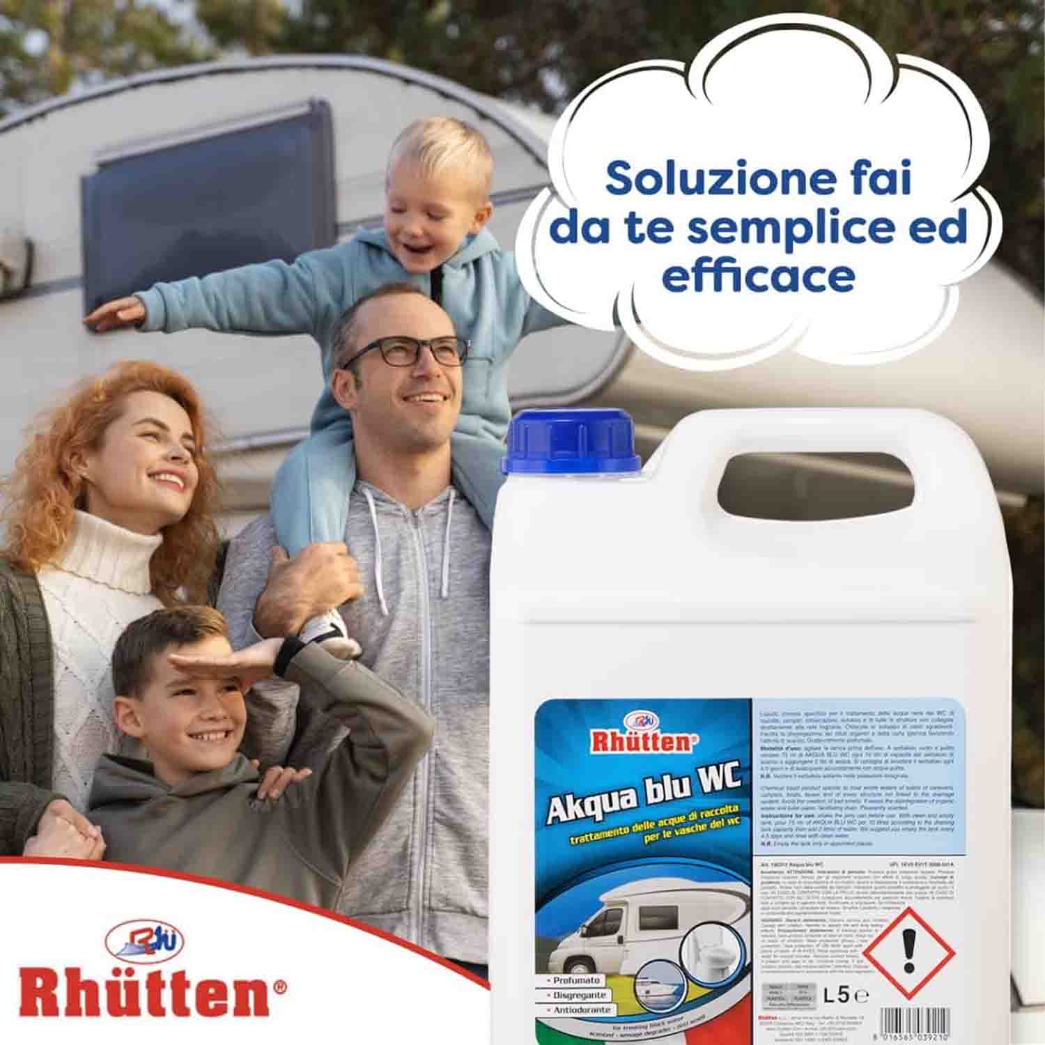 Disgregante WC Camper Akqua Blu 5 L per Acque Nere foto 4