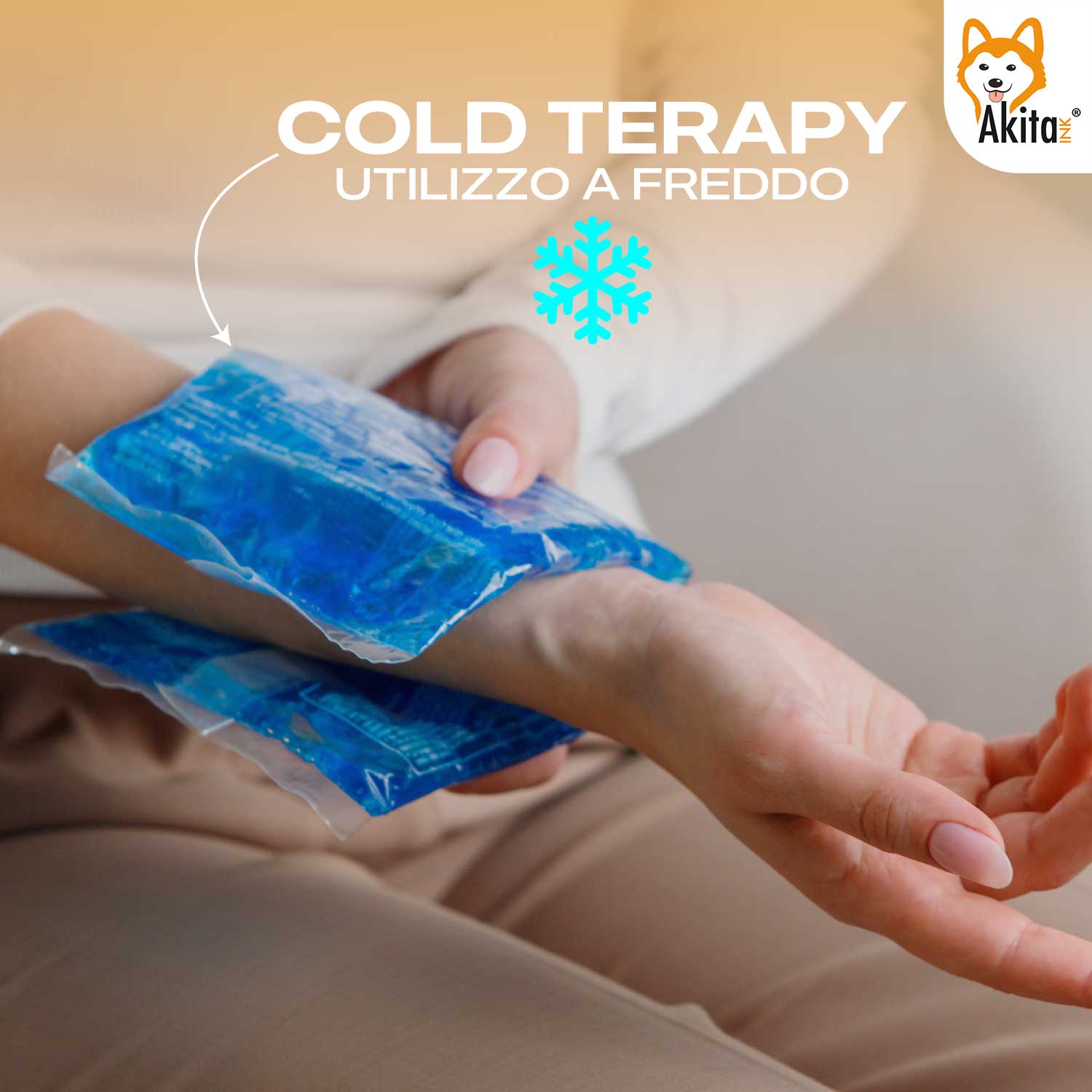 Kit Ghiaccio Gel Riutilizzabile Caldo-Freddo con Sacca, Made in Italy 2 GRANDI foto 5