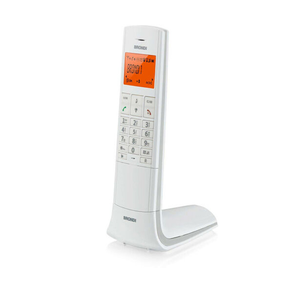 Telefono cordless Lemure bianco con vivavoce sveglia 20 memorie 10 suonerie foto 4