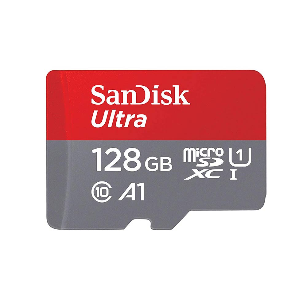 SanDisk Ultra Scheda di Memoria MicroSDXC da 128 GB e Adattatore, con A1 100MB