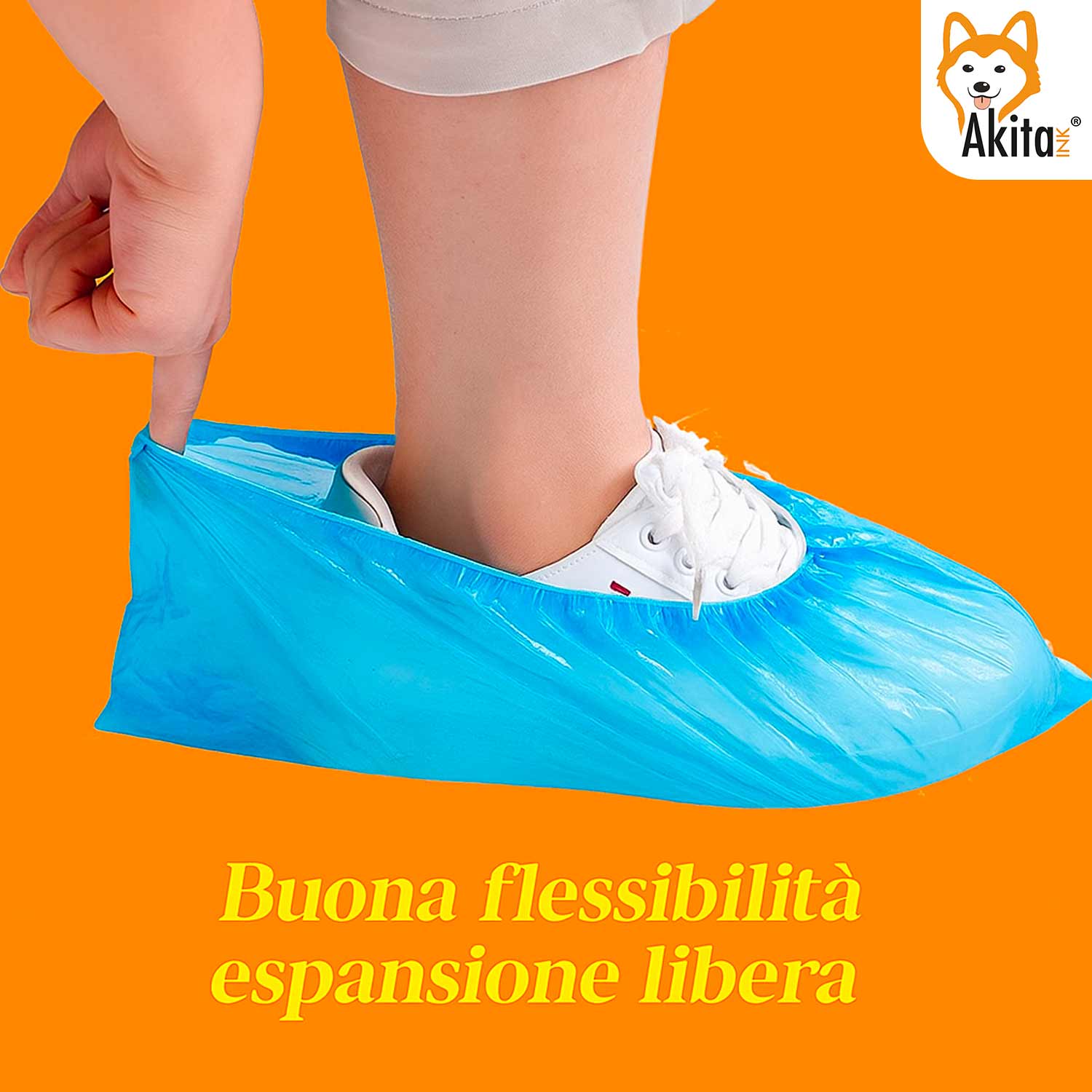 Copriscarpe monouso 100pz resistenti, Calzari Usa e Getta in CPE foto 6