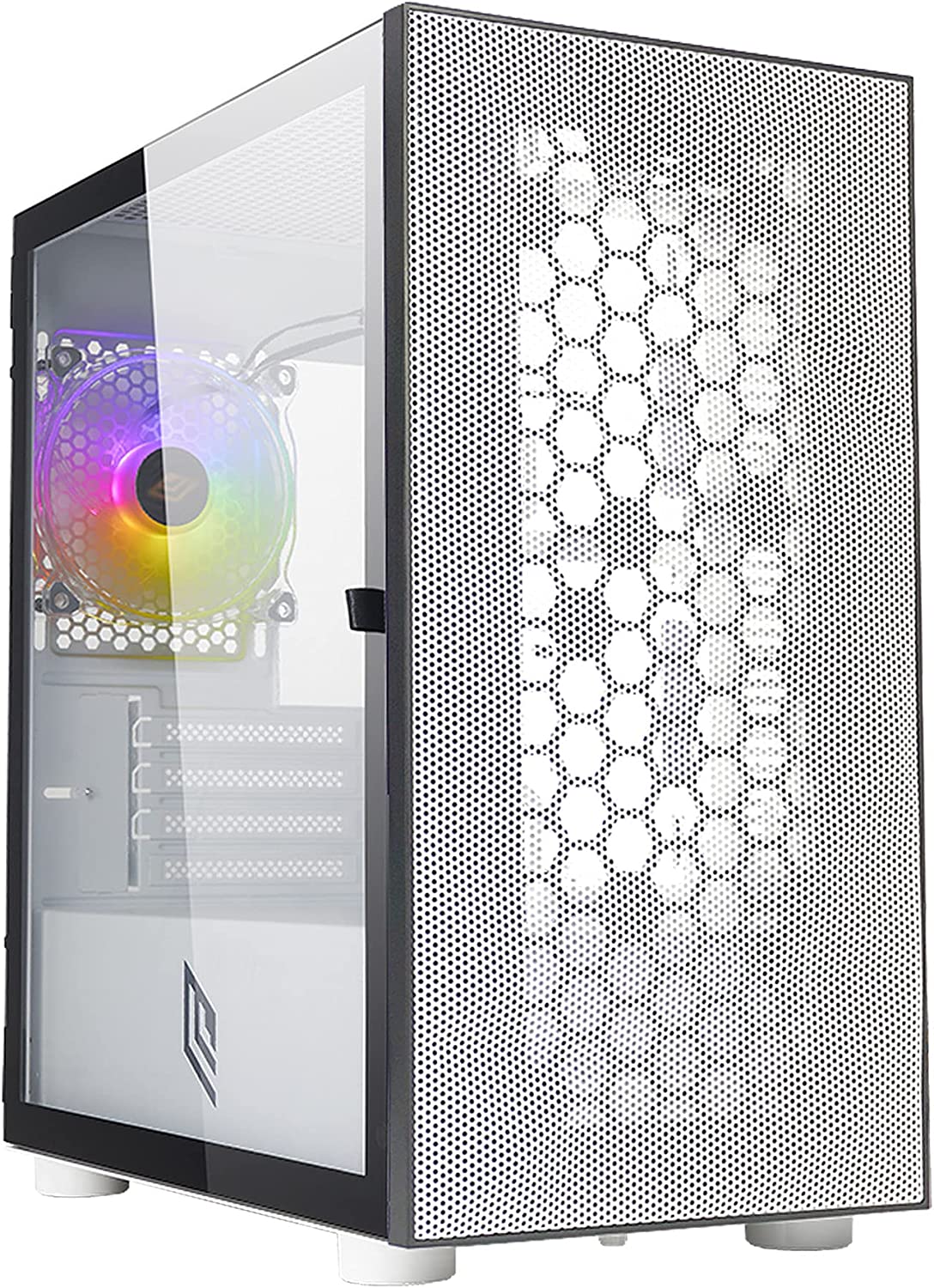 Noua Fobia L8 Bianco Case Micro ATX per PC Gaming Mini Tower 0.60MM SPCC  Ventola