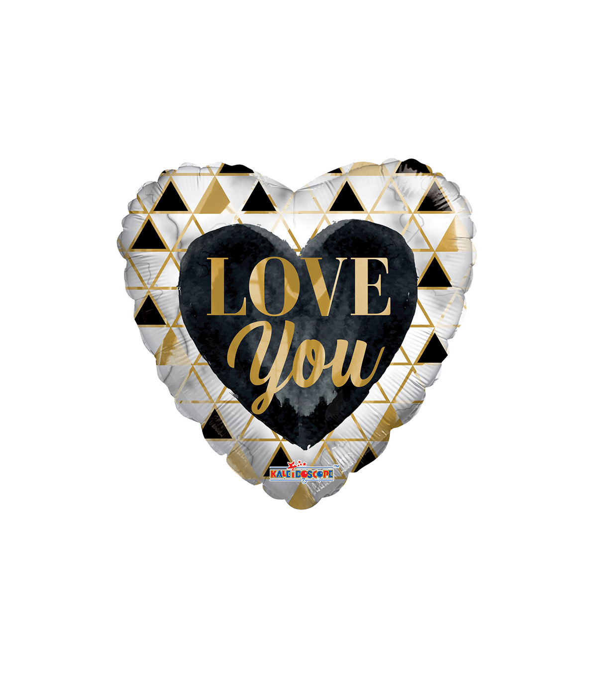 Palloncino Cuore Love You Oro e Nero 18